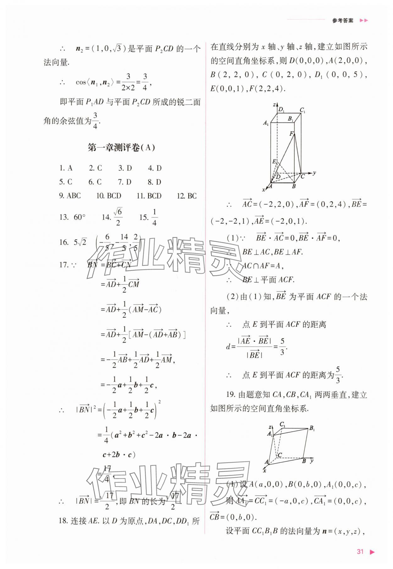 2025年普通高中新課程同步練習冊高中數(shù)學選擇性必修第一冊人教版 第31頁