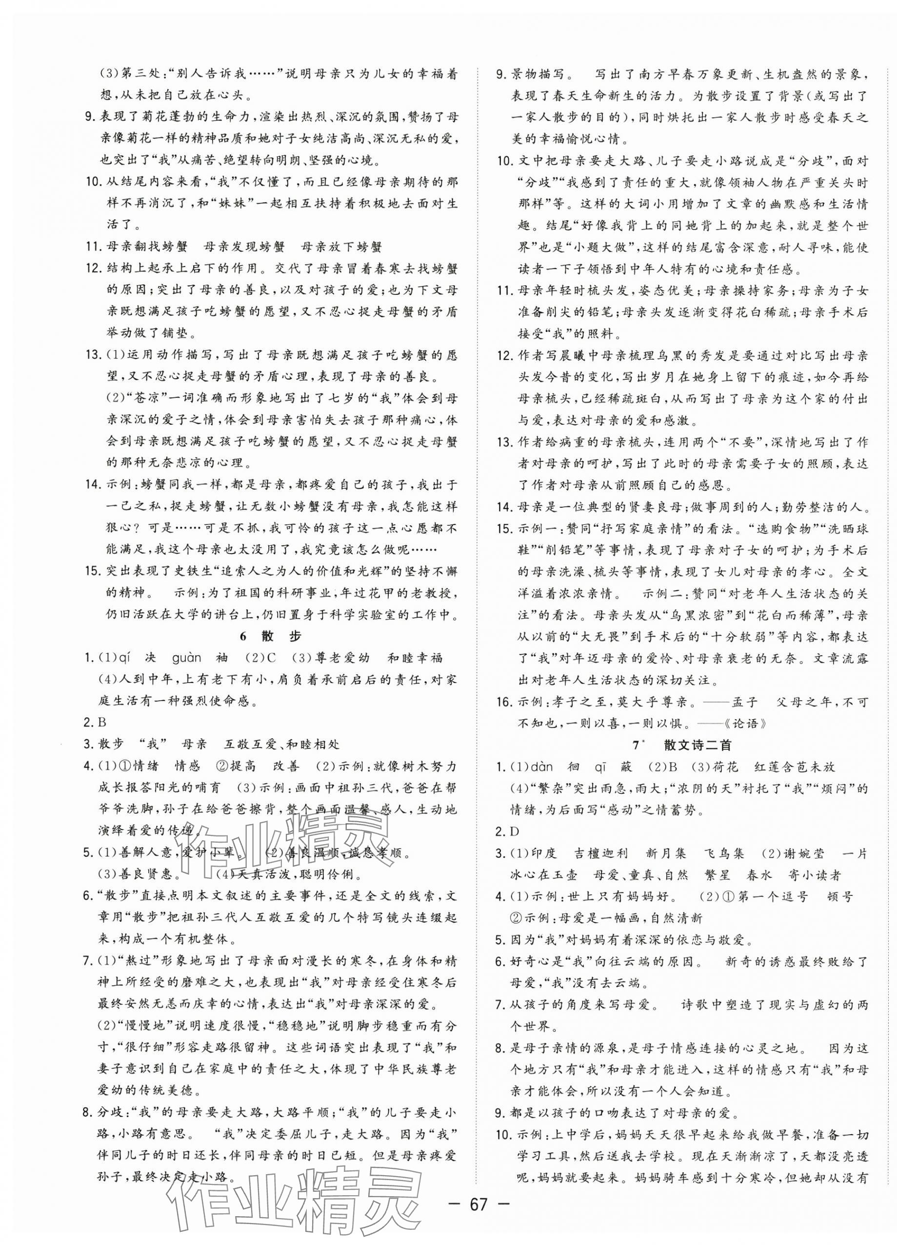 2025年全頻道課時作業(yè)七年級語文上冊人教版 第3頁