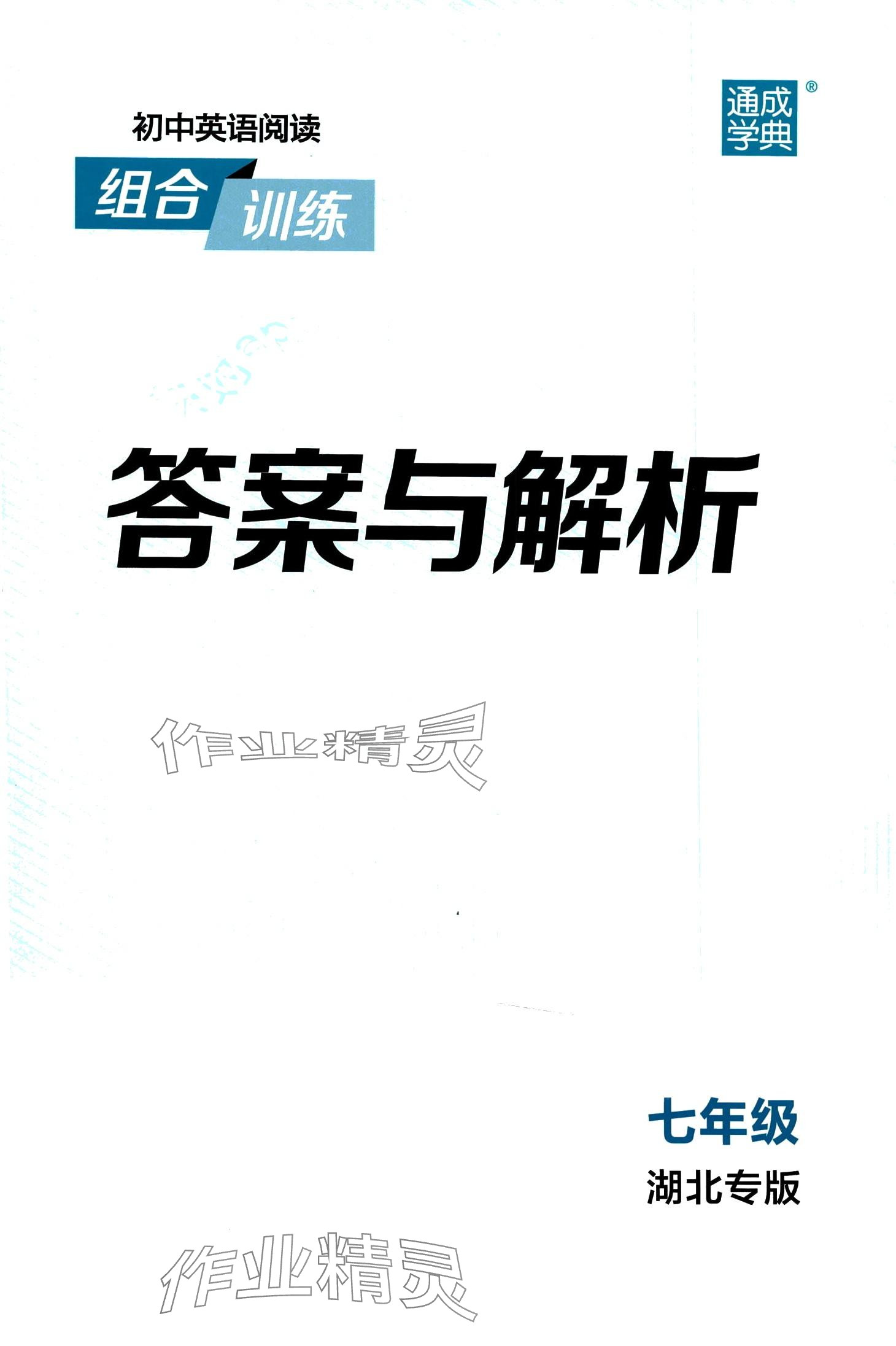 2024年通城学典组合训练七年级英语全一册湖北专版 第1页