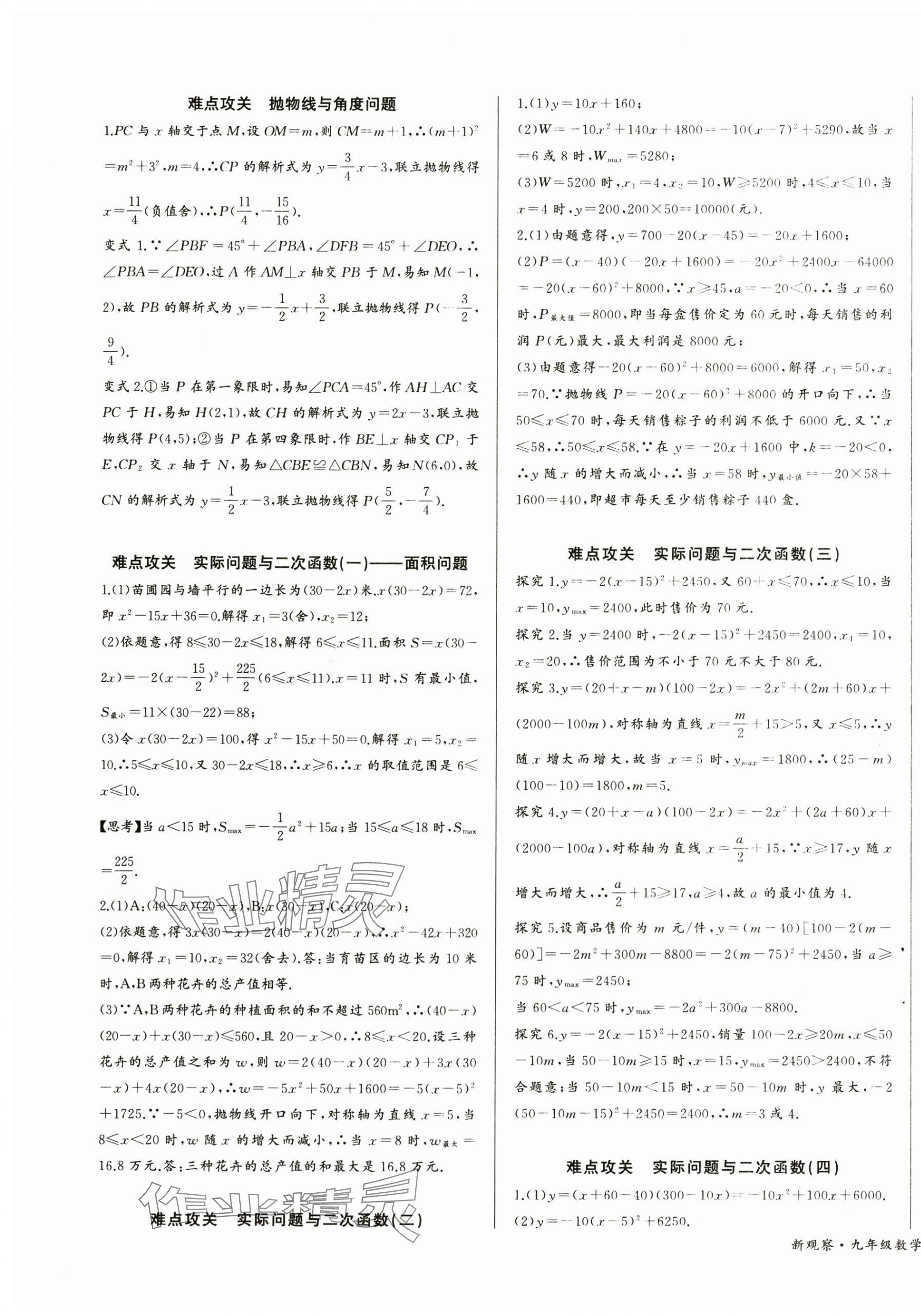 2024年思維新觀察九年級數(shù)學(xué)上冊人教版湖北專版 第9頁