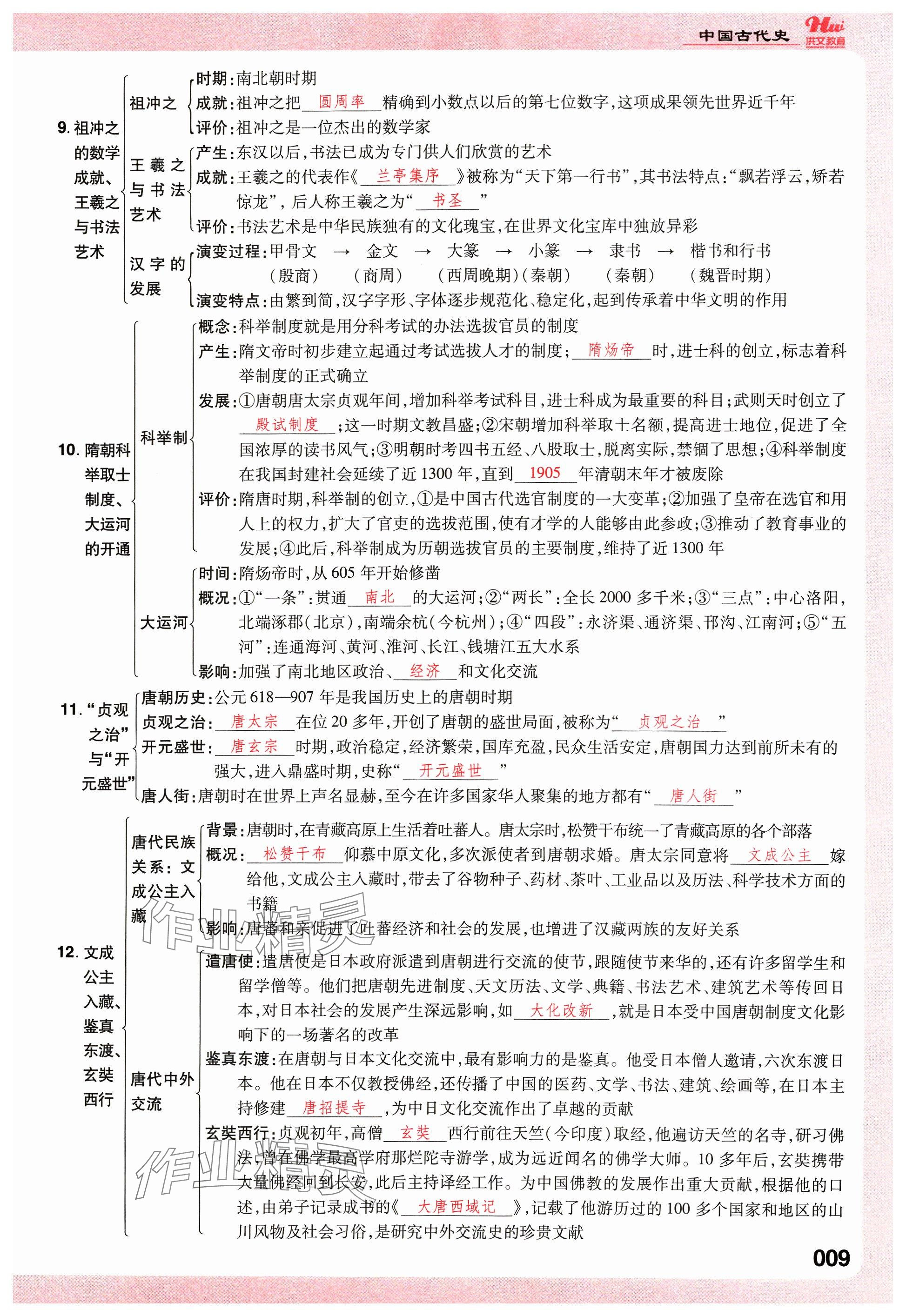 2024年洪文教育最新中考历史河南专版 参考答案第15页