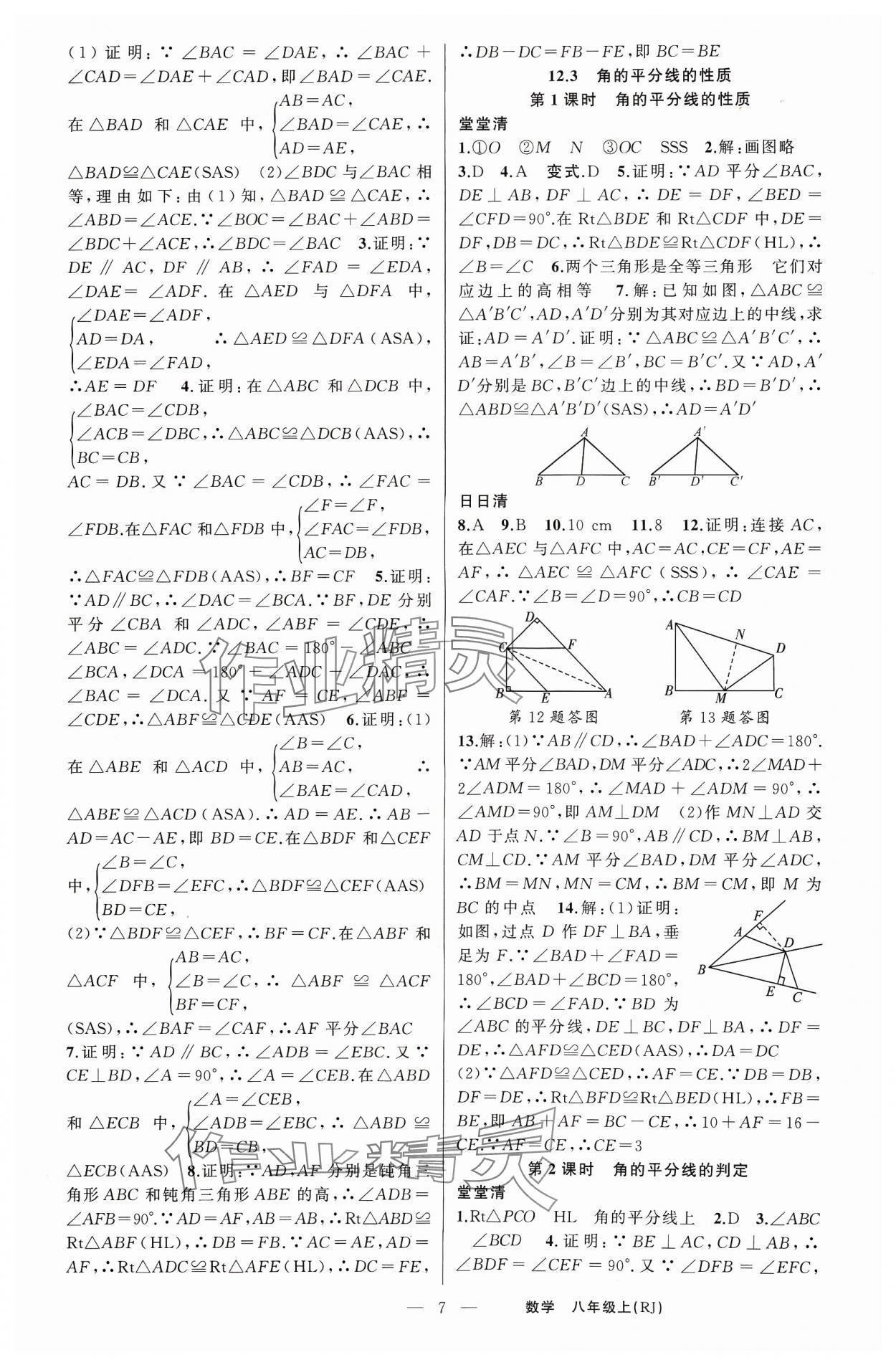 2023年四清导航八年级数学上册人教版河南专版 第7页