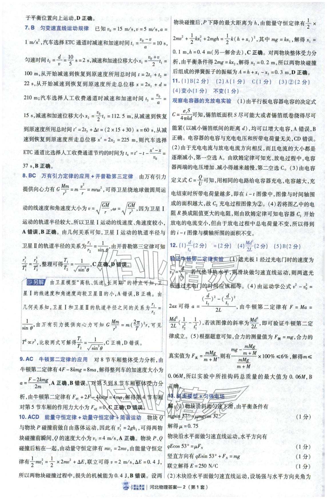 2026年金考卷优秀模拟试卷汇编45套物理河北专版 第2页