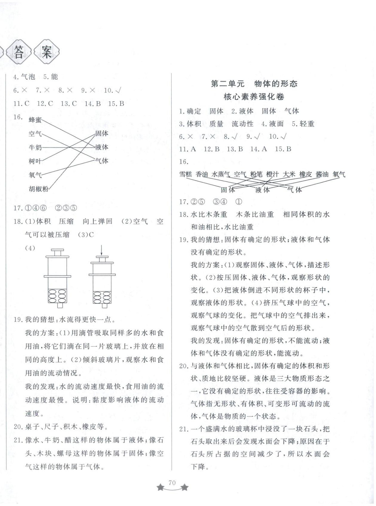 2025年单元测试卷山东文艺出版社三年级科学上册青岛版 第2页