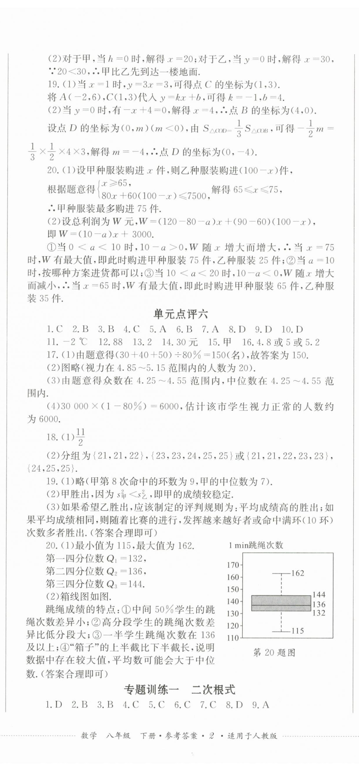 2026年学情点评四川教育出版社八年级数学下册人教版&nbsp;第5页