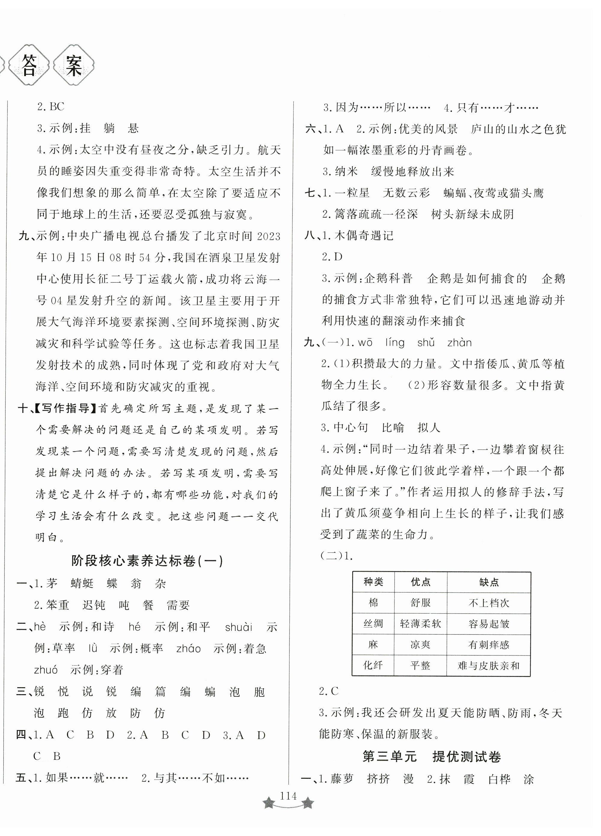 2025年小學(xué)單元素能測(cè)試卷四年級(jí)語(yǔ)文下冊(cè)人教版 第2頁(yè)