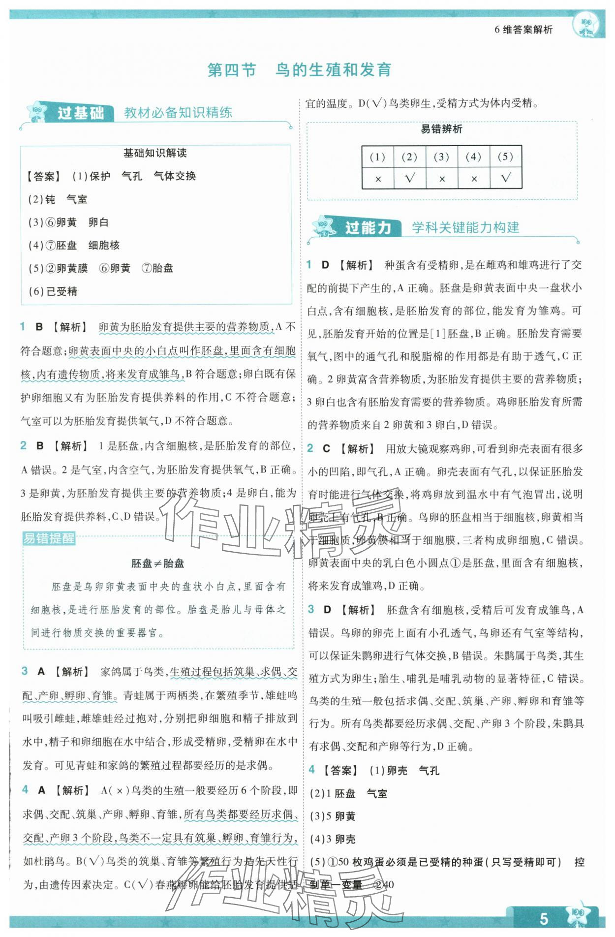 2024年一遍过八年级生物下册人教版 第5页