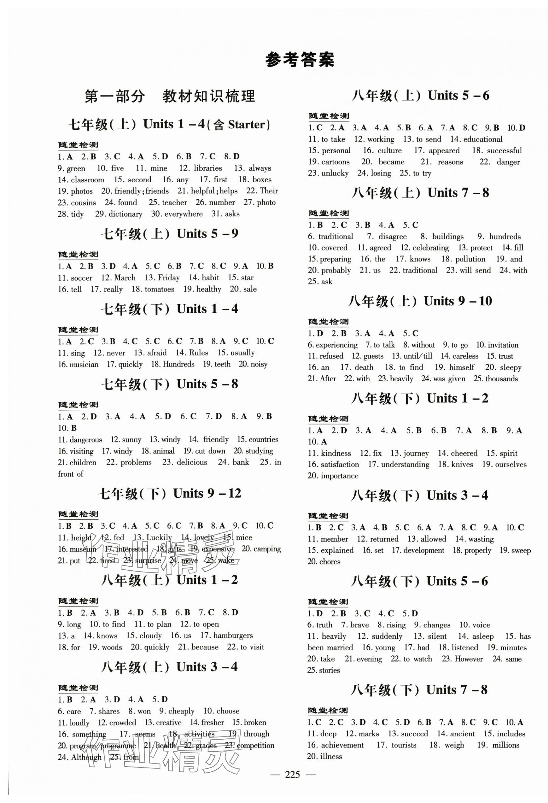 2024年中考總復(fù)習(xí)導(dǎo)與練英語人教版 第1頁