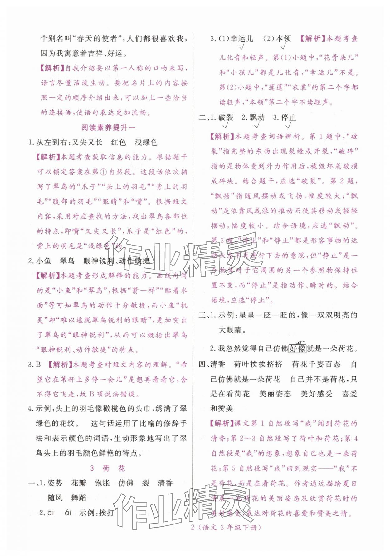2025年揚帆天天練三年級語文下冊人教版 第2頁