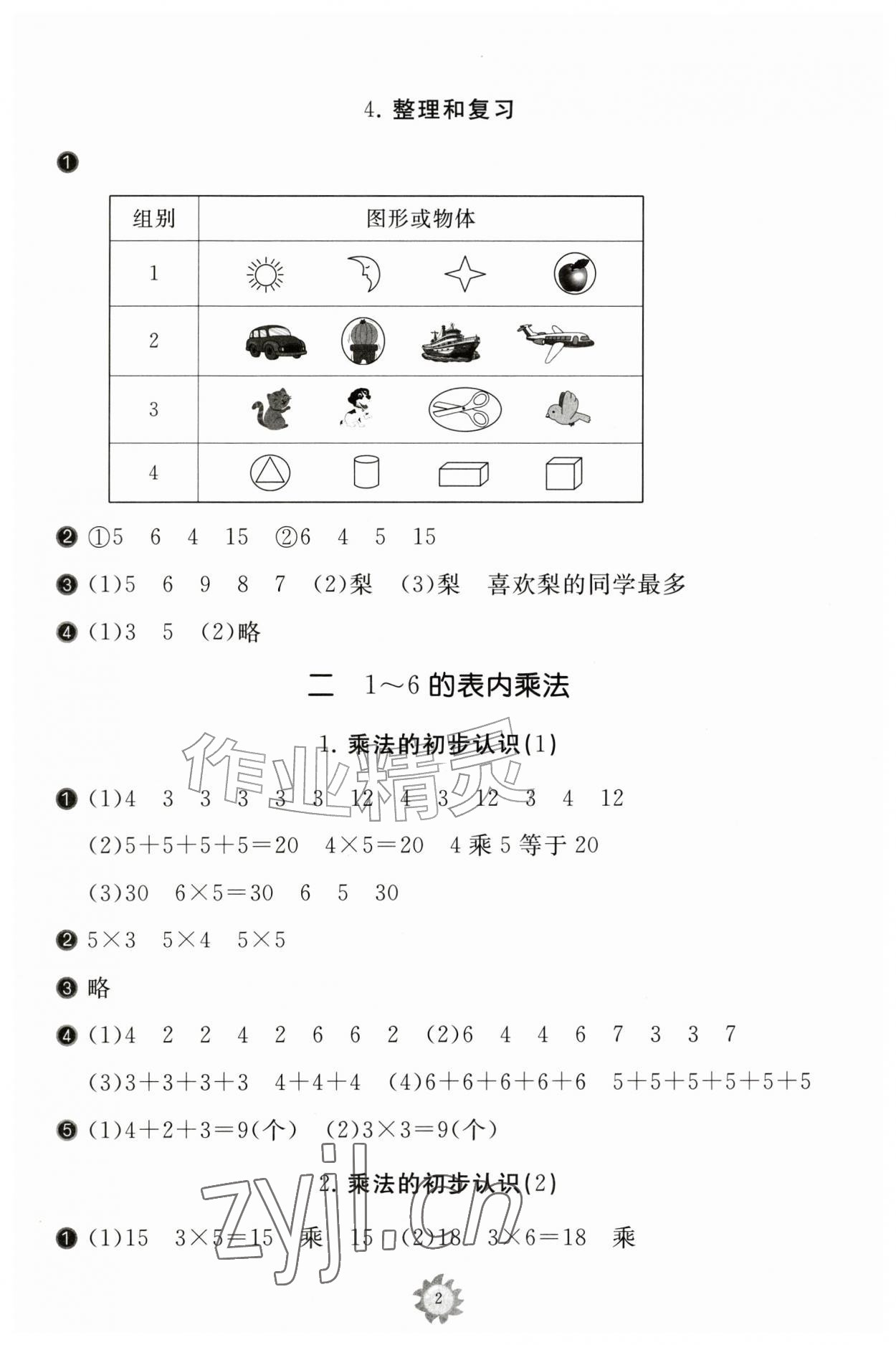 2026年同步练习册智慧作业二年级数学上册人教版&nbsp;第2页