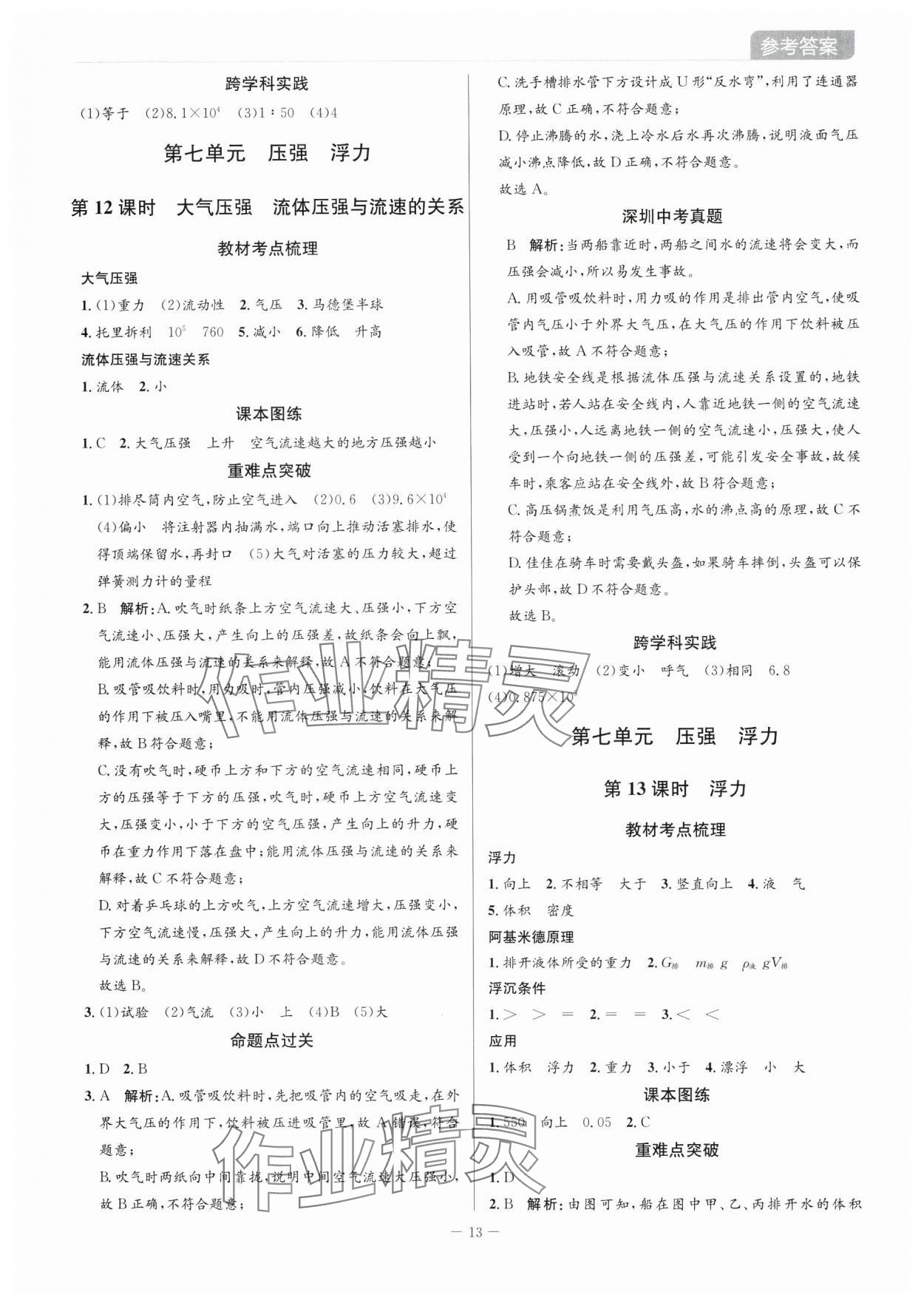 2025年廣東名師講練通中考總復習物理深圳專版 第13頁