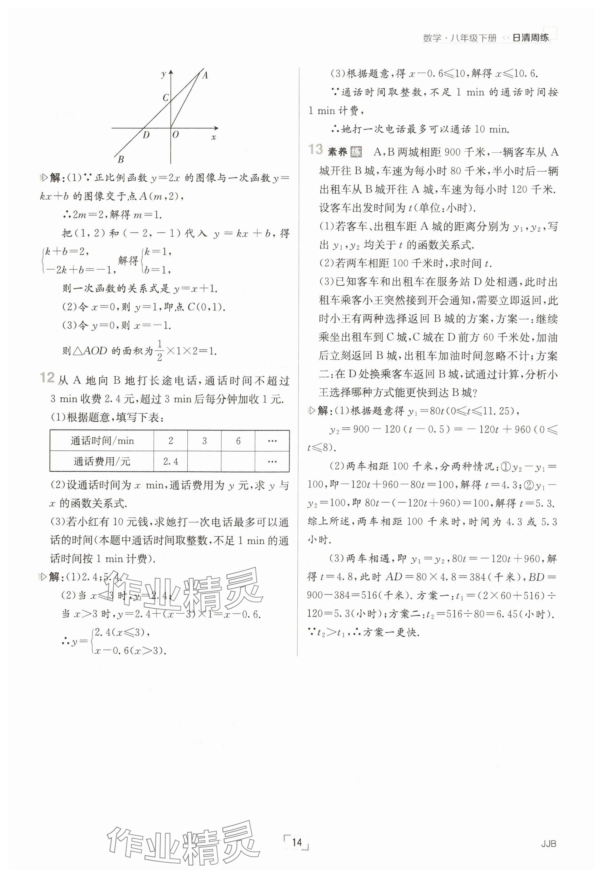 2025年日清周練八年級數學下冊冀教版 參考答案第14頁