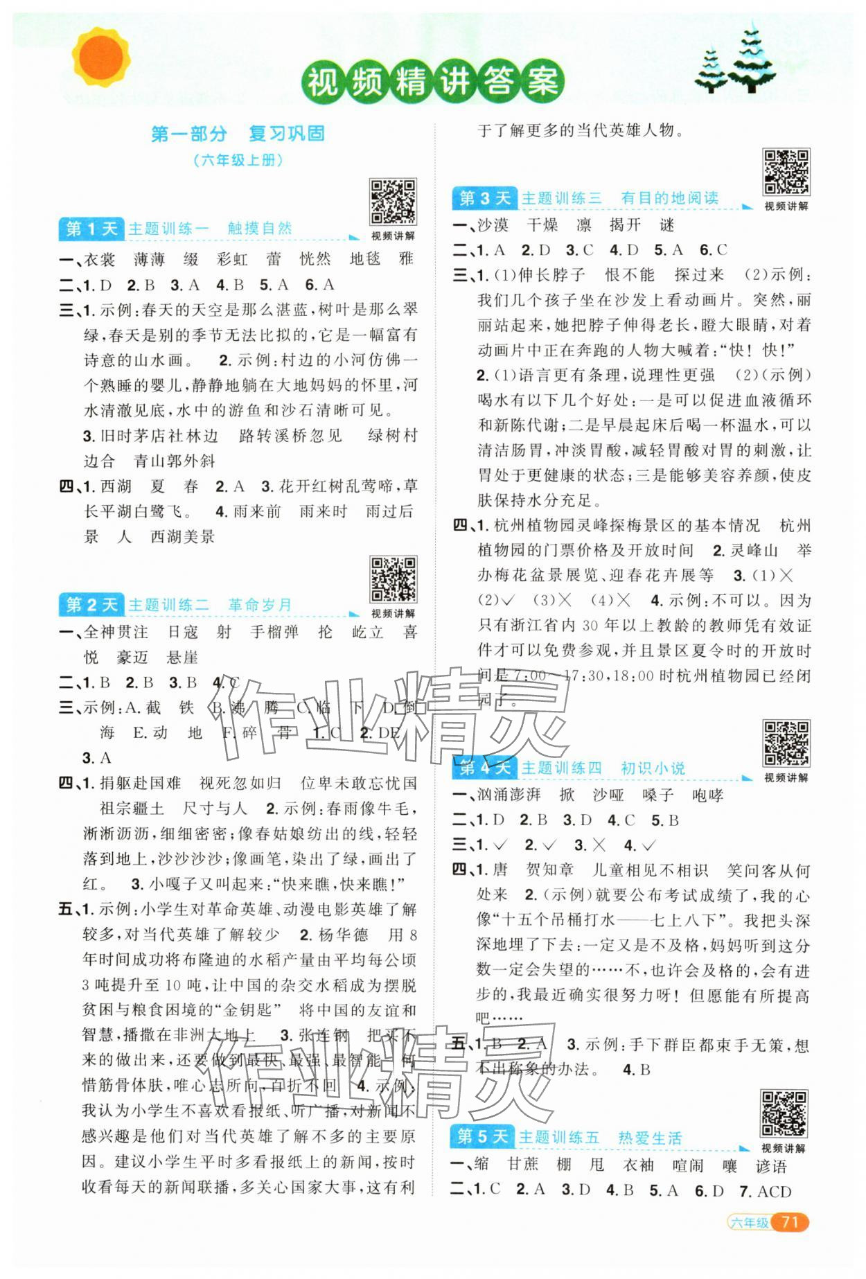 2025年陽(yáng)光同學(xué)寒假銜接六年級(jí)語(yǔ)文下冊(cè)人教版 第1頁(yè)