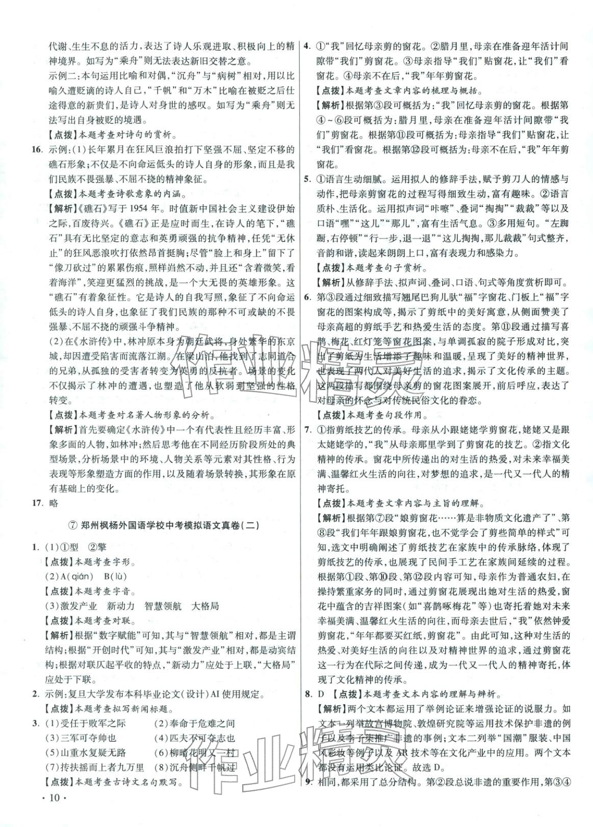 2026年初中毕业升学真题详解语文河南专版 第10页