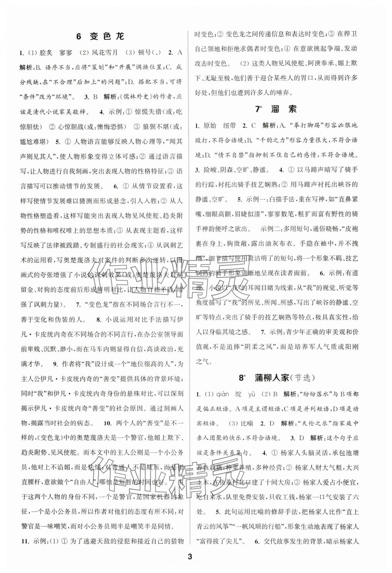 2025年通城學(xué)典課時(shí)作業(yè)本九年級(jí)語文下冊(cè)人教版江蘇專版 第3頁