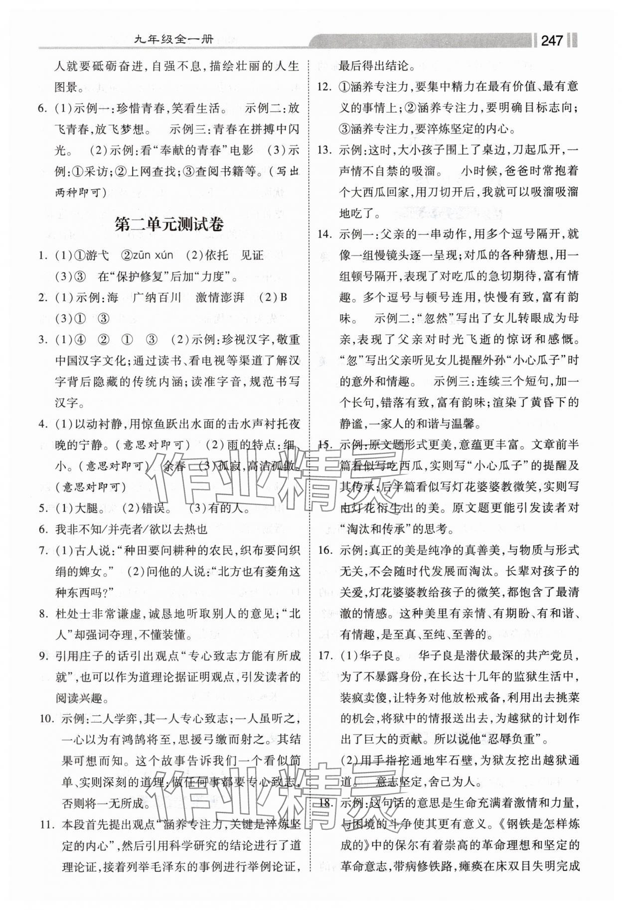 2024年課時練提速訓(xùn)練九年級語文全一冊人教版 第5頁