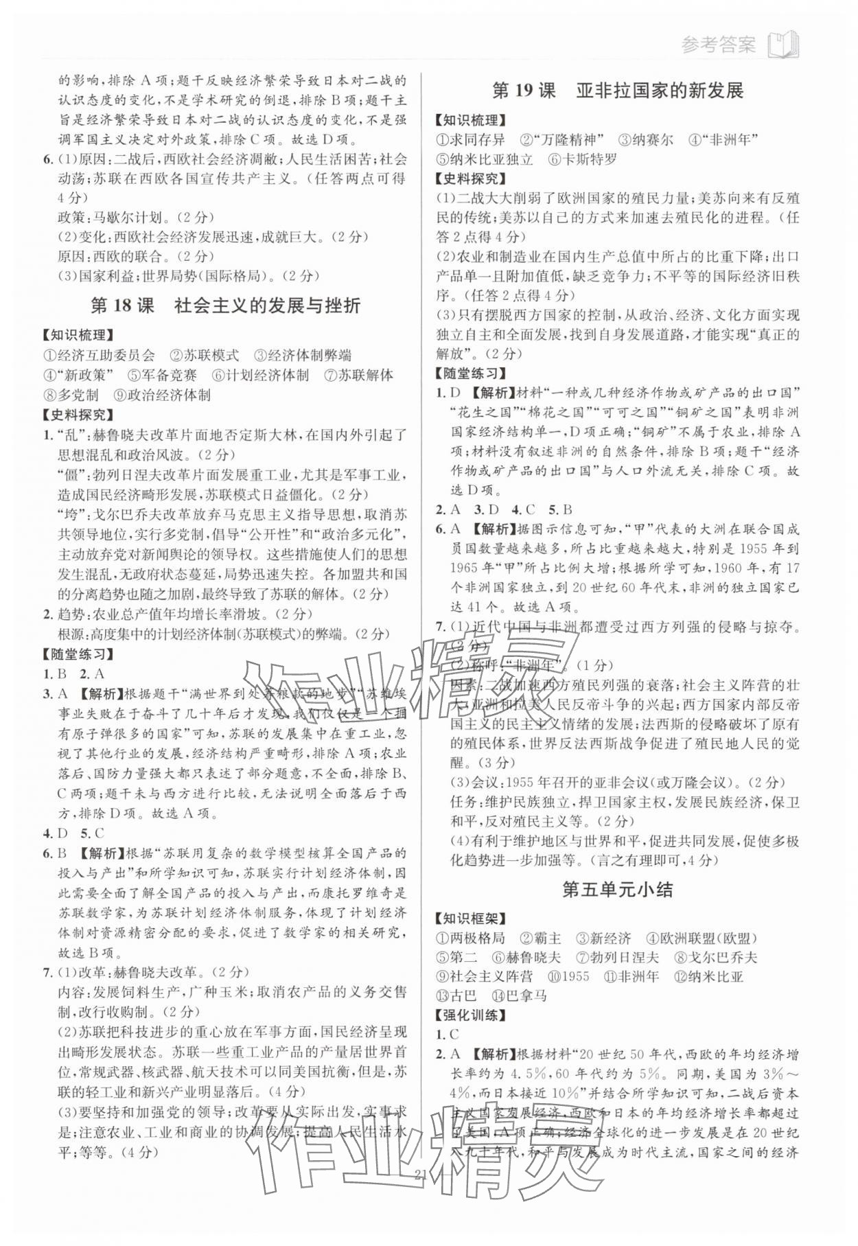 2025年廣東名師講練通九年級歷史全一冊人教版深圳專版 第21頁