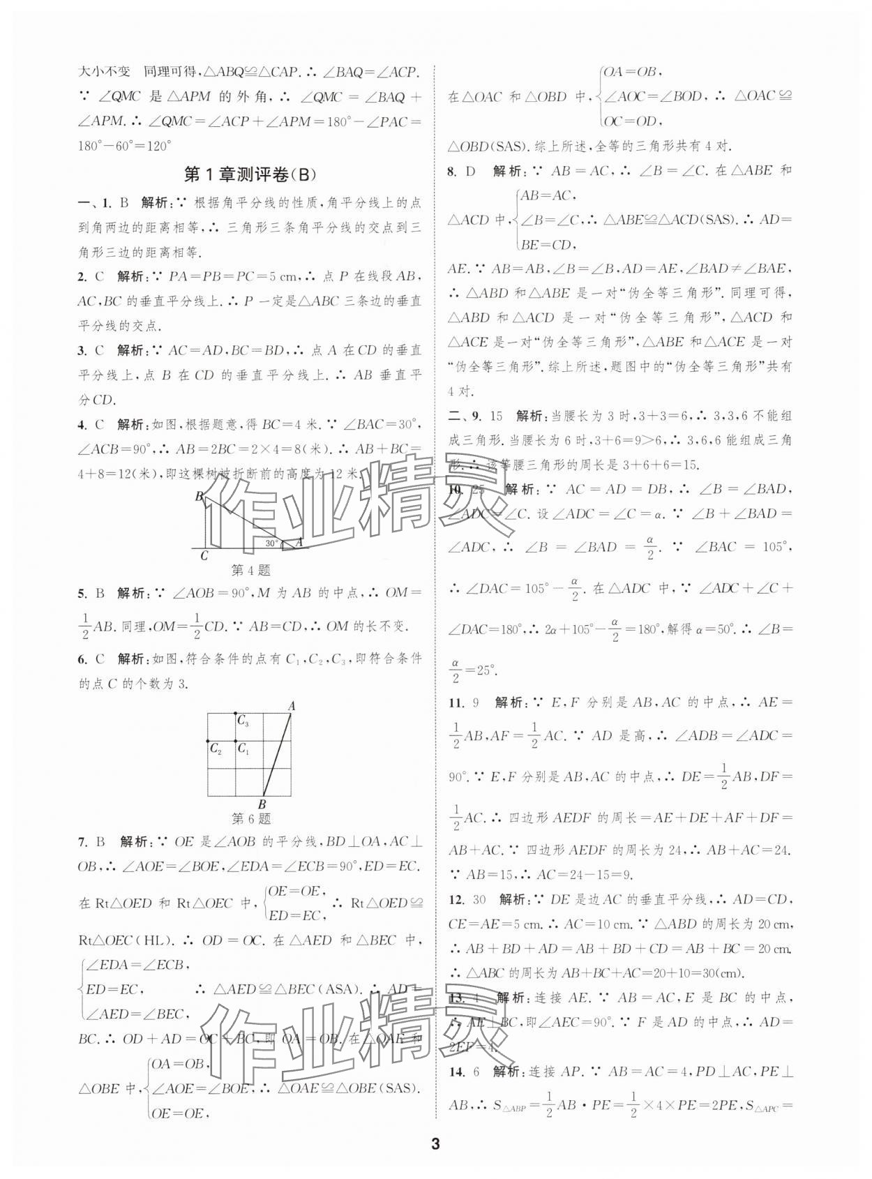 2025年通城学典全程测评卷八年级数学上册苏科版 第3页