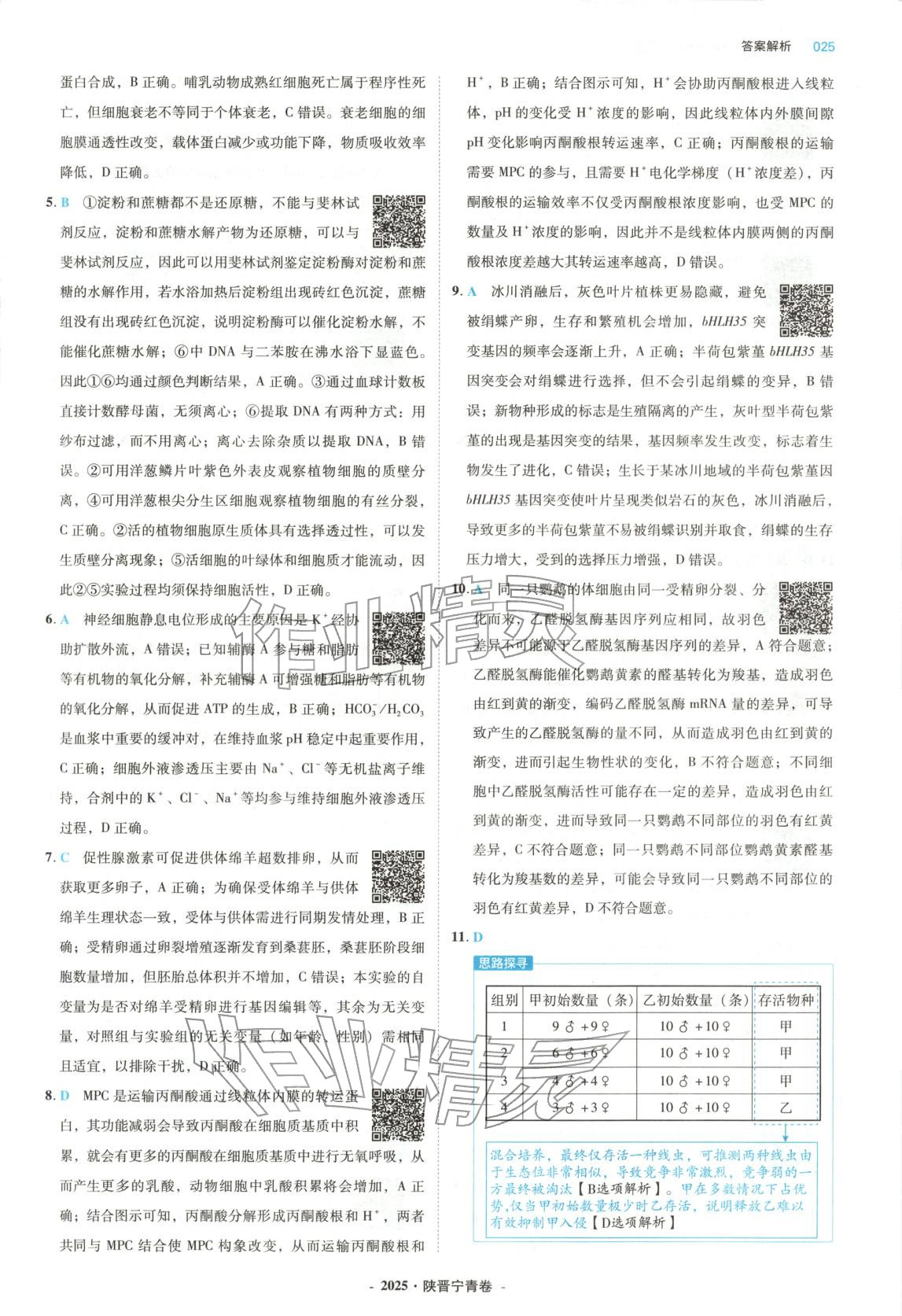 2026年五年高考真题汇编高中生物&nbsp;第25页