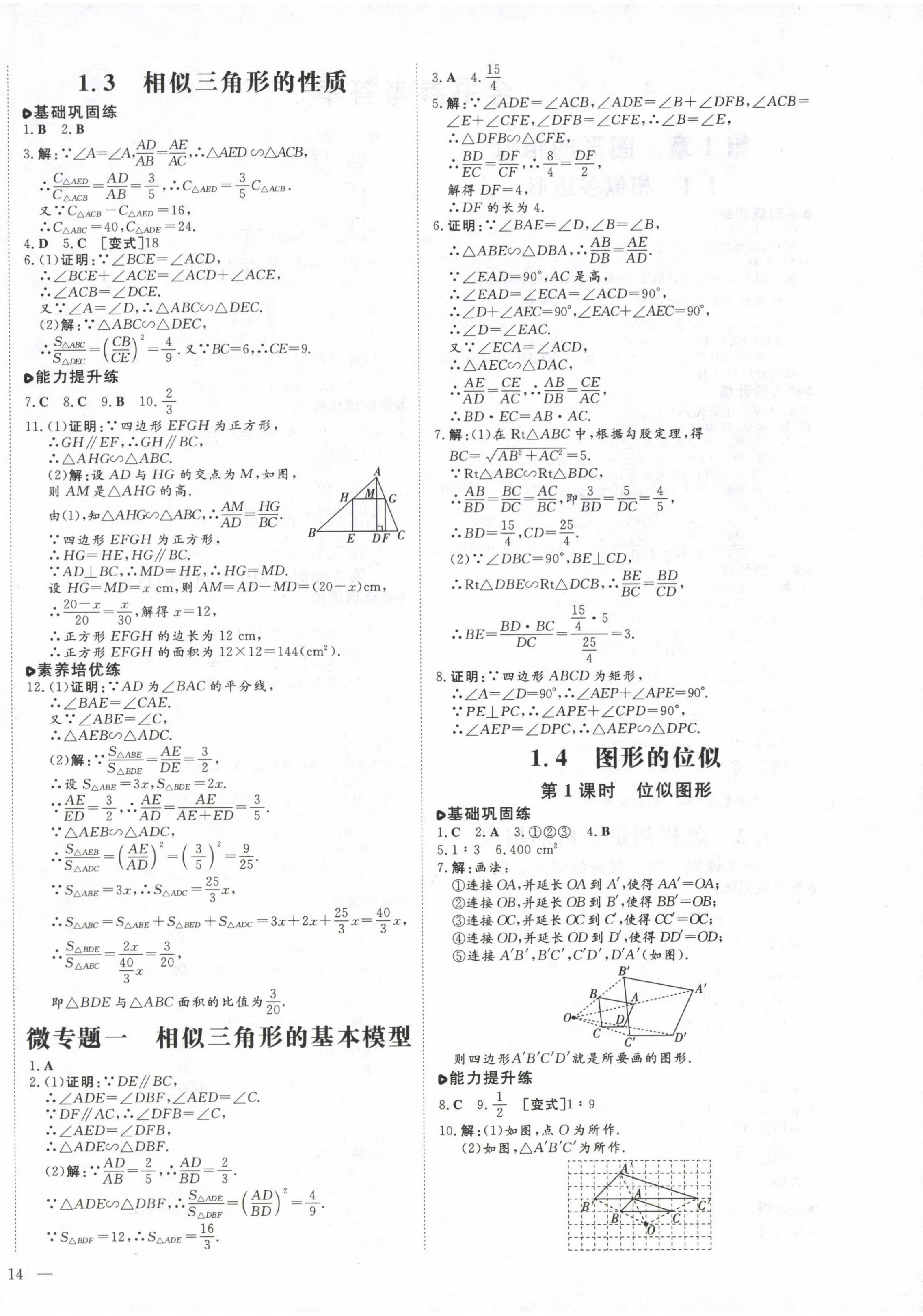 2024年練案九年級數(shù)學(xué)上冊青島版 第4頁