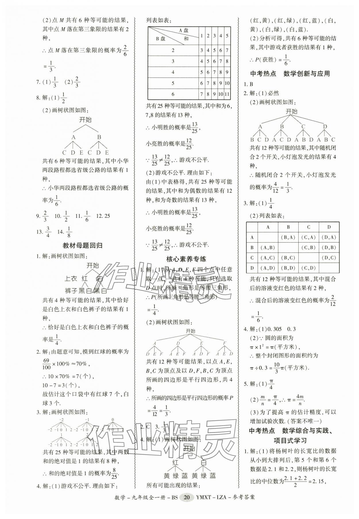 2025年零障礙導(dǎo)教導(dǎo)學(xué)案九年級數(shù)學(xué)全一冊北師大版 第20頁