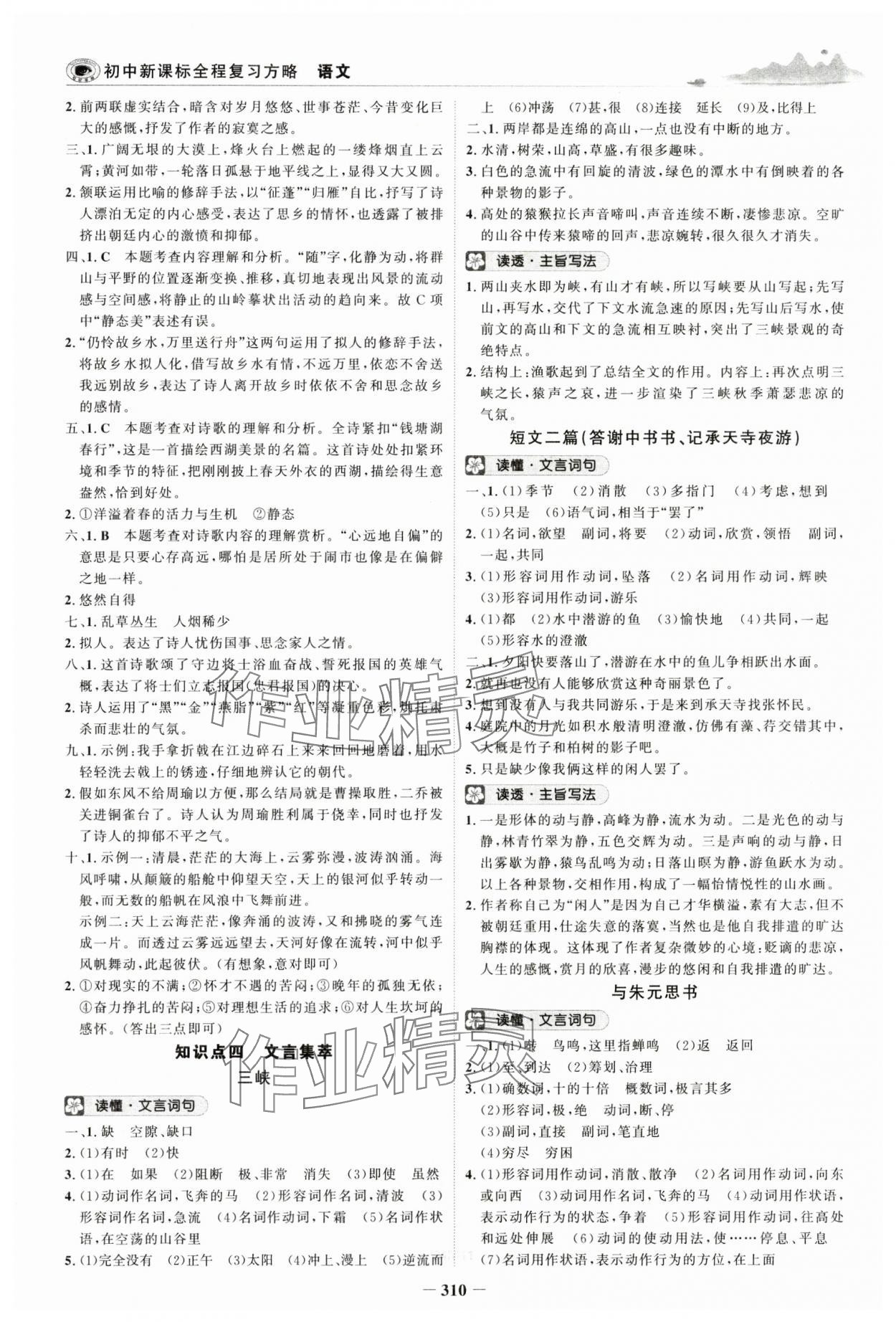 2024年世紀金榜初中全程復習方略語文 第6頁