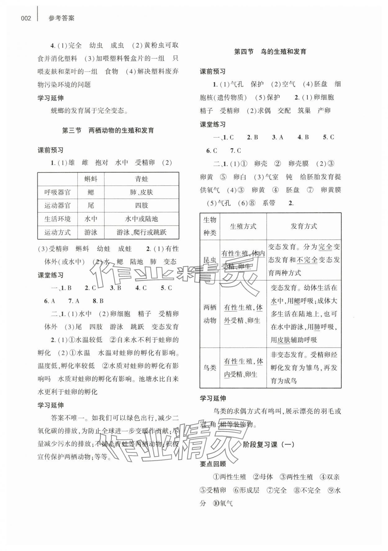 2025年基础训练大象出版社八年级生物下册人教版 第2页