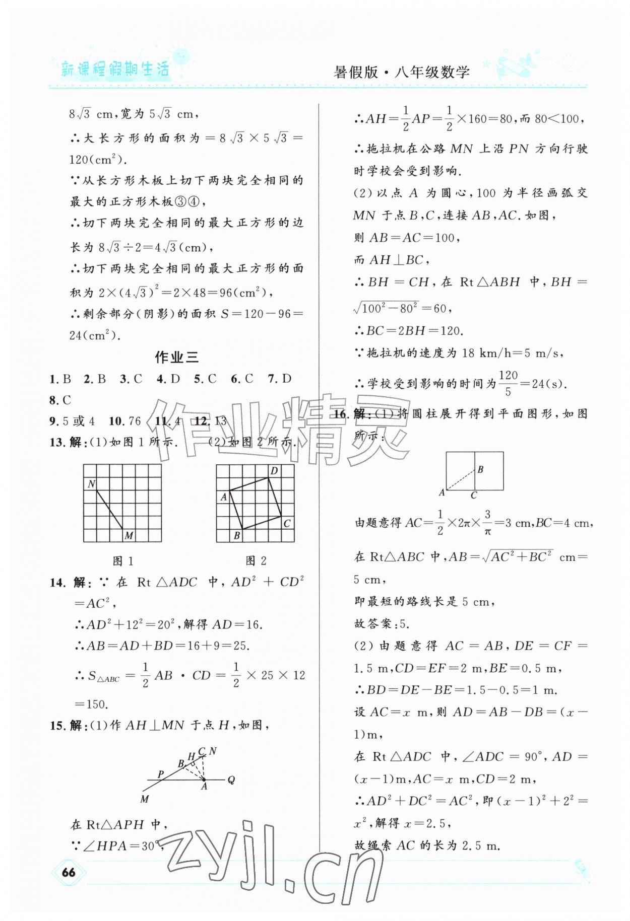 2026年新课程假期生活八年级数学&nbsp;第2页