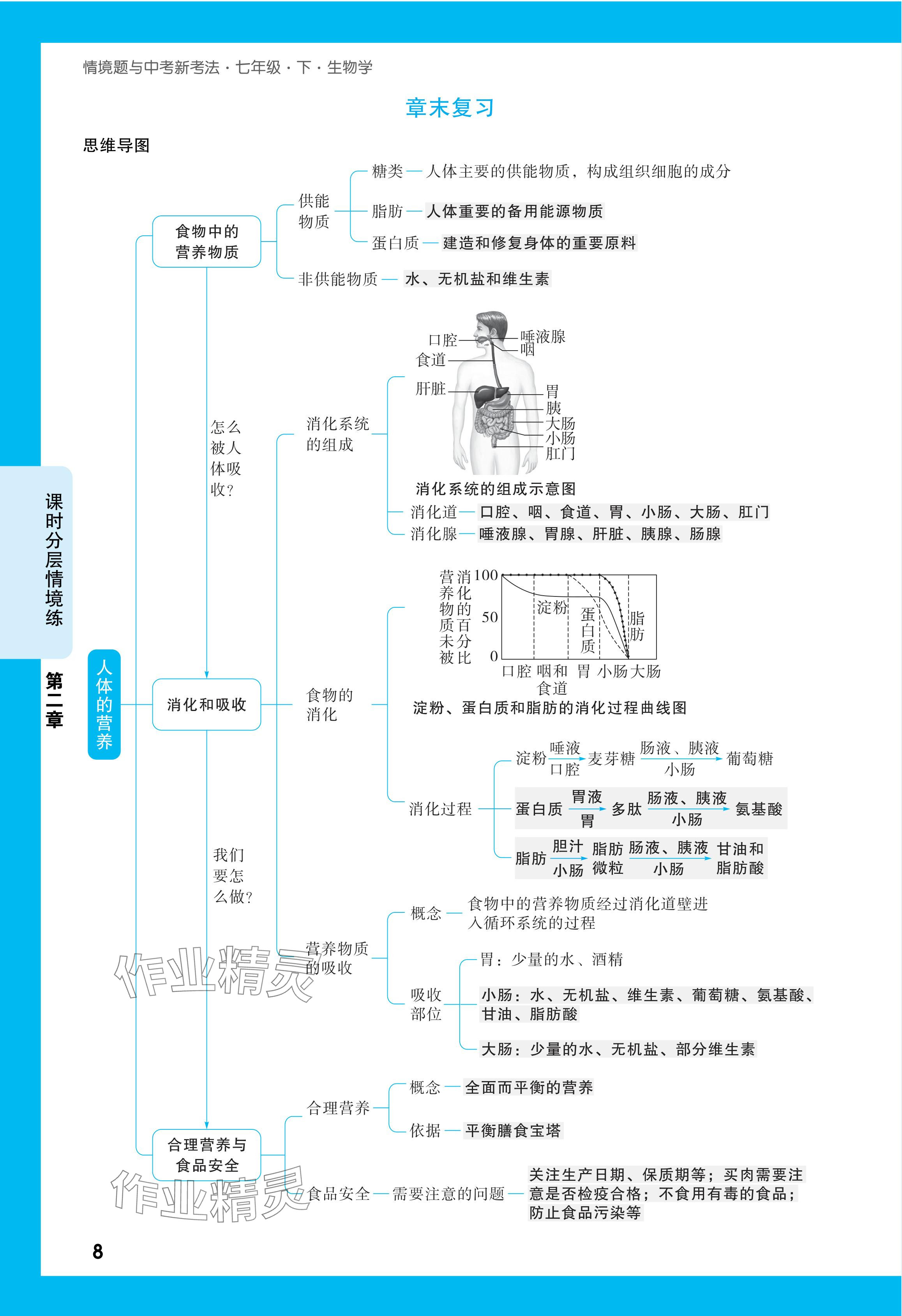2024年萬唯中考情境題七年級(jí)生物下冊(cè)人教版 參考答案第8頁