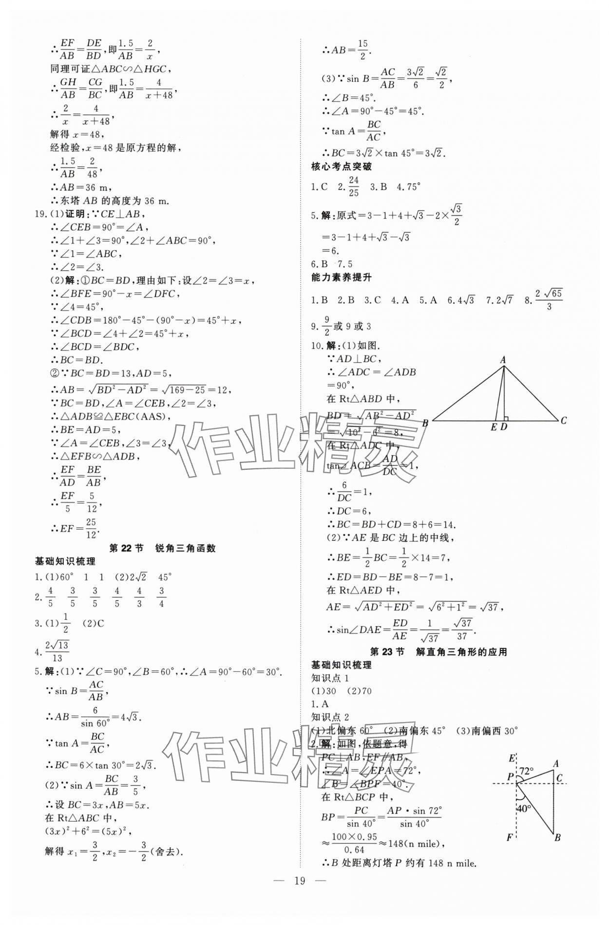 2025年高效備考數學 參考答案第19頁