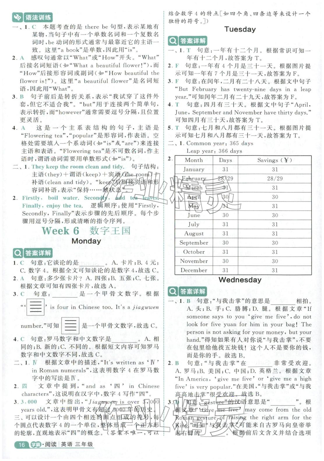 2025年经纶学霸阅读英语100篇三年级英语&nbsp;第16页