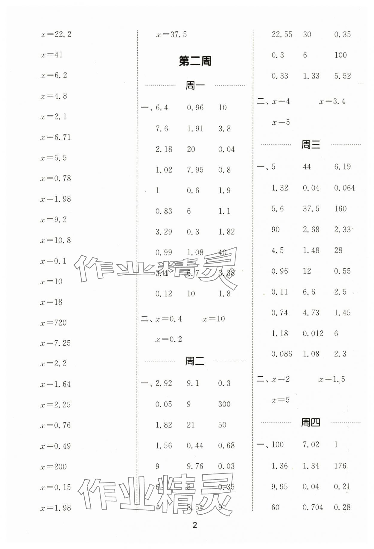 2024年通城學典計算能手五年級數(shù)學下冊蘇教版江蘇專版 第2頁