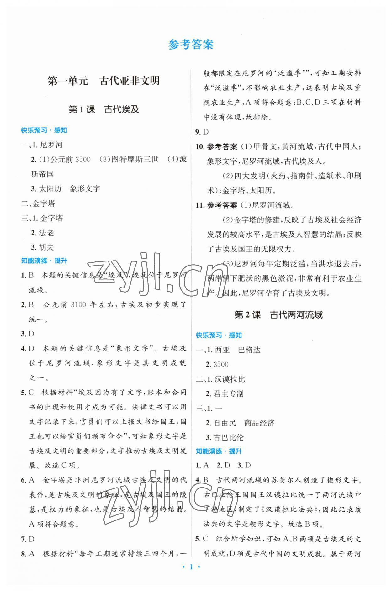 2023年同步測(cè)控優(yōu)化設(shè)計(jì)九年級(jí)歷史上冊(cè)人教版精編版 第1頁(yè)