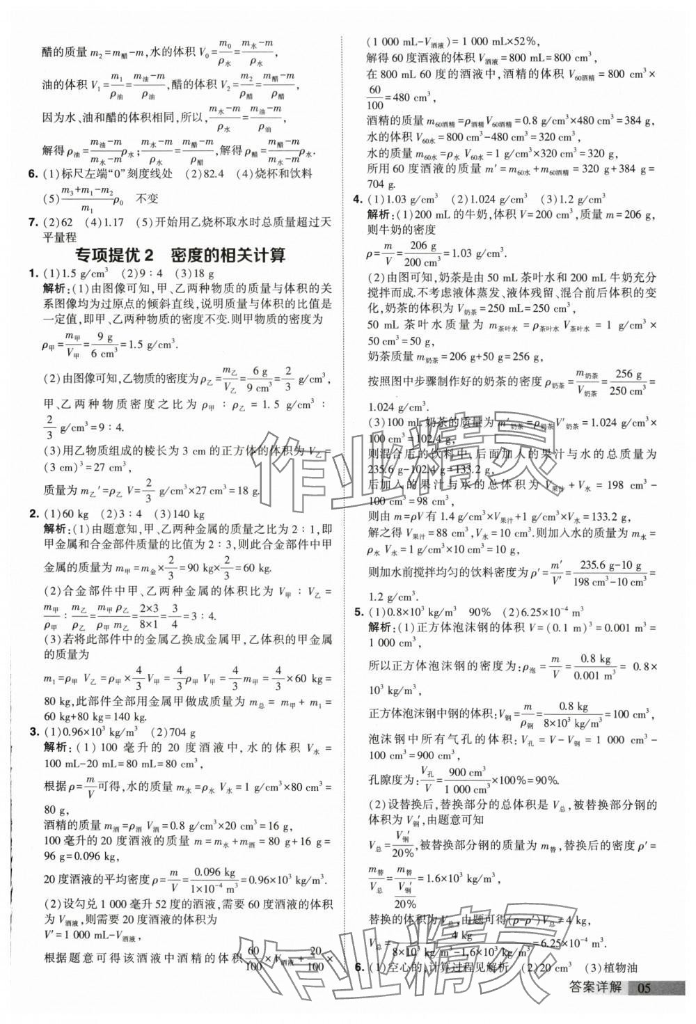 2024年經(jīng)綸學(xué)典提高班八年級(jí)物理下冊(cè)蘇科版 參考答案第5頁