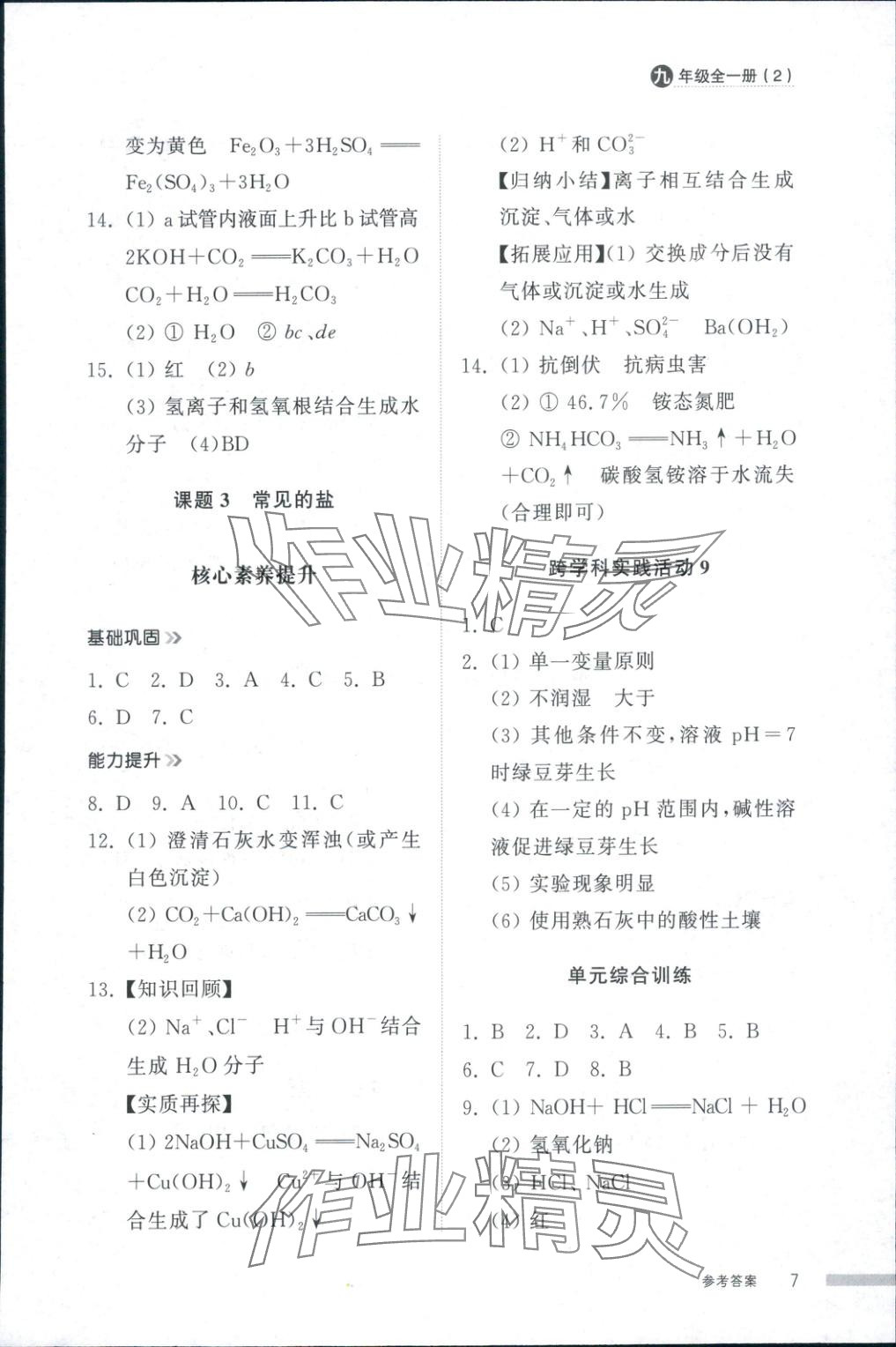 2025年導(dǎo)學(xué)與檢測九年級(jí)化學(xué)全一冊人教版2&nbsp;第6頁