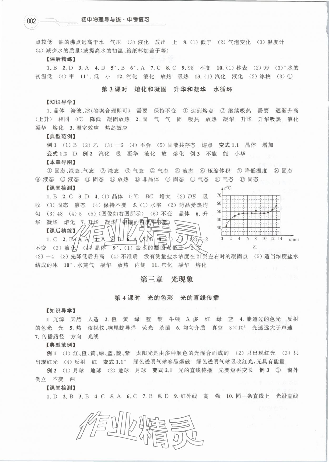 2024年導(dǎo)與練中考復(fù)習(xí)蘇州大學(xué)出版社物理 參考答案第2頁