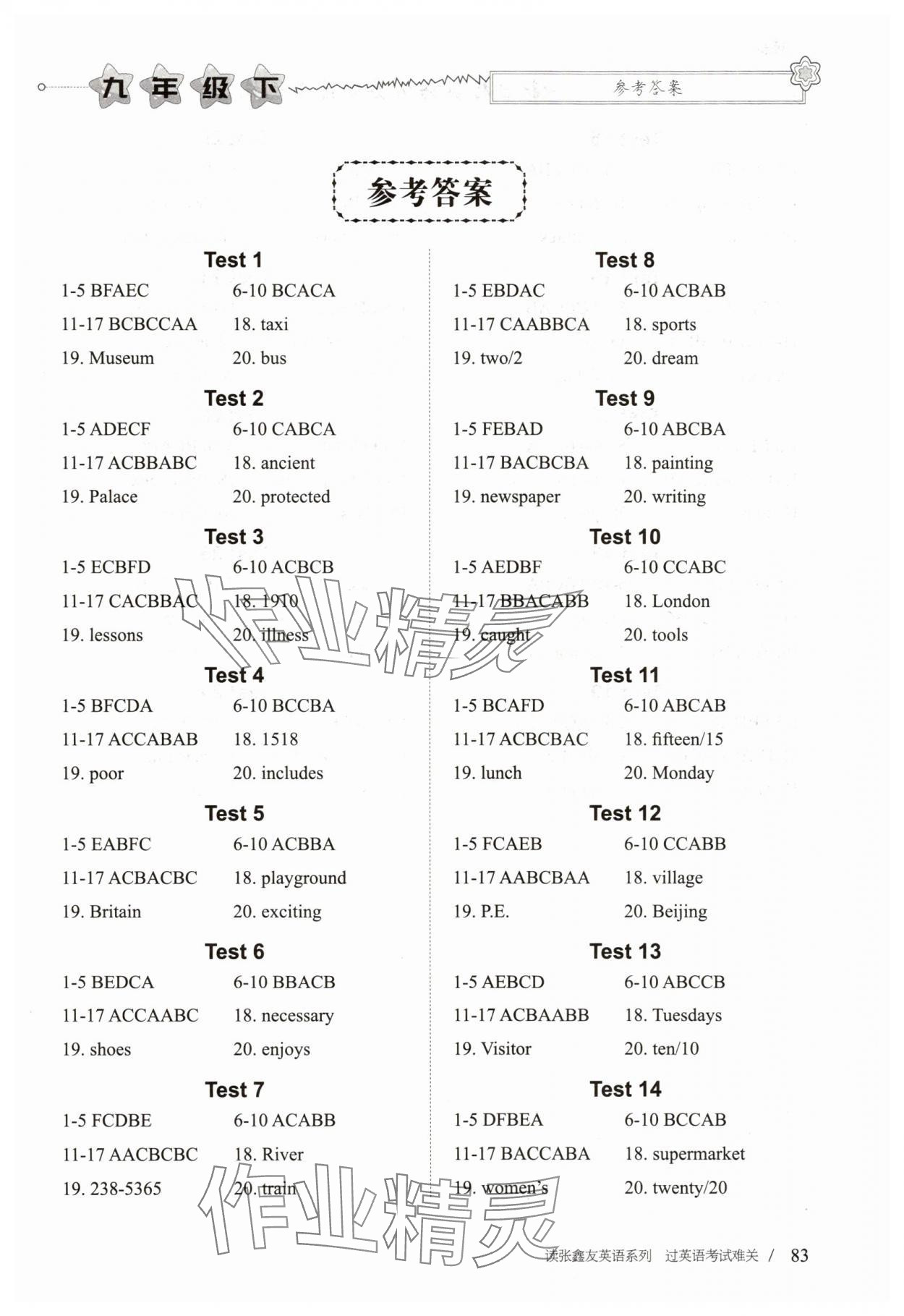 2026年新目标英语听力训练与测试九年级英语下册仁爱版 第1页