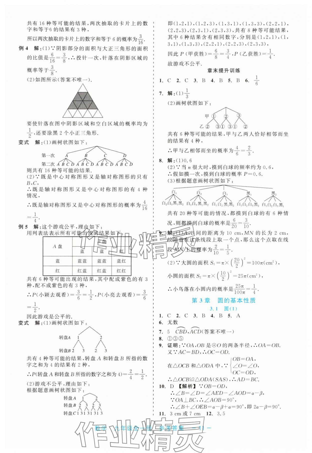 2024年精彩練習(xí)就練這一本九年級(jí)數(shù)學(xué)全一冊(cè)浙教版評(píng)議教輔 第11頁