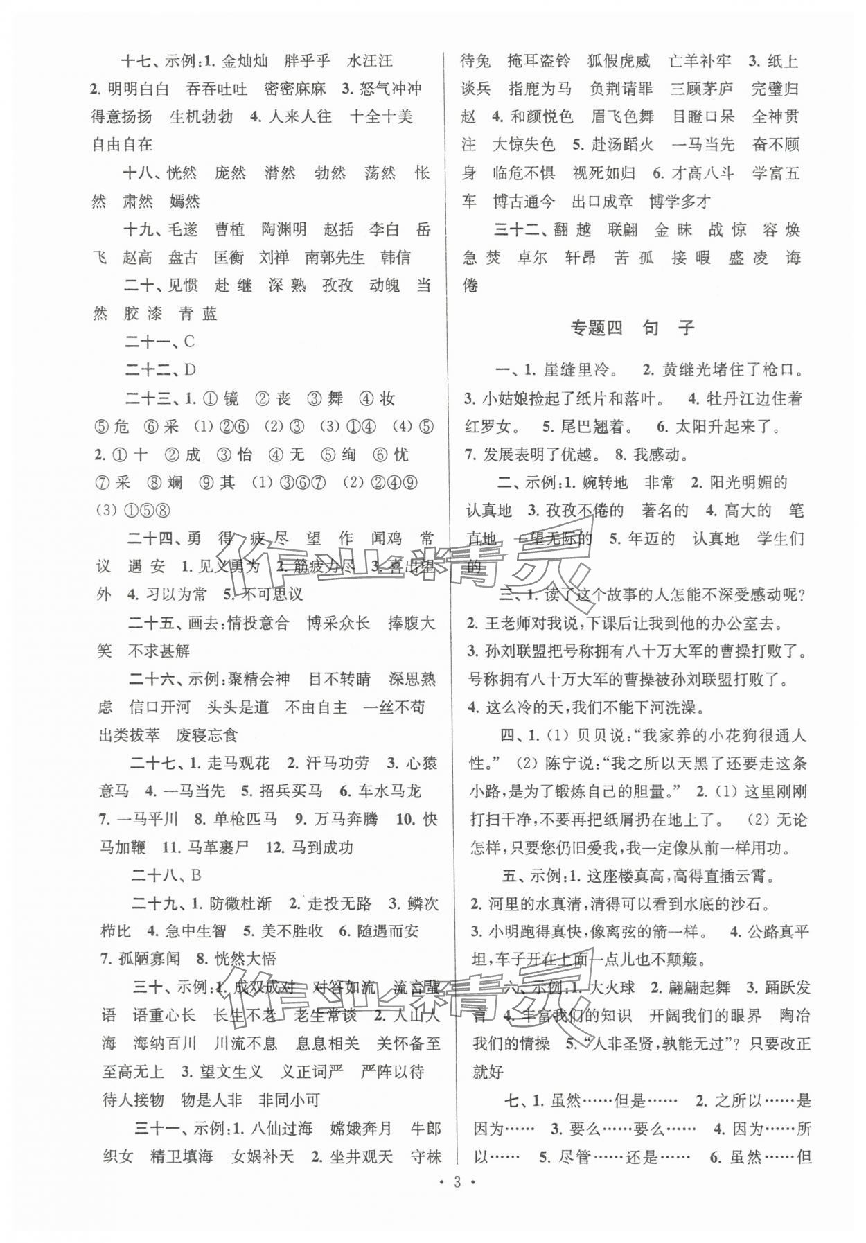 2024年自主创新作业小学毕业总复习一本通语文扬州专版 第3页