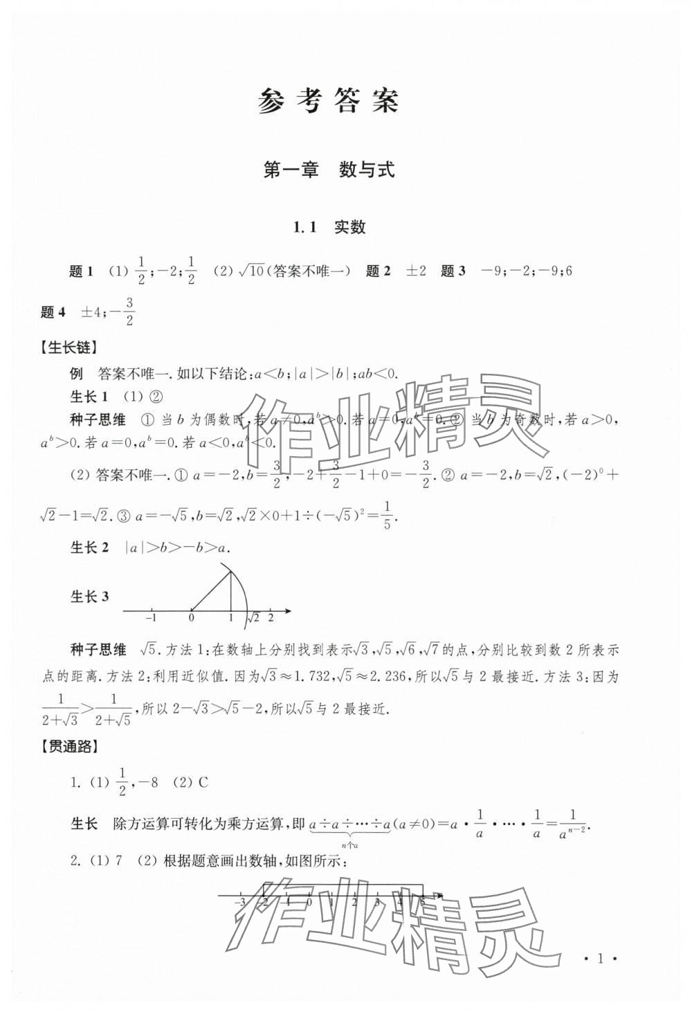 2024年一輪貫通七年級數學通用版 第1頁