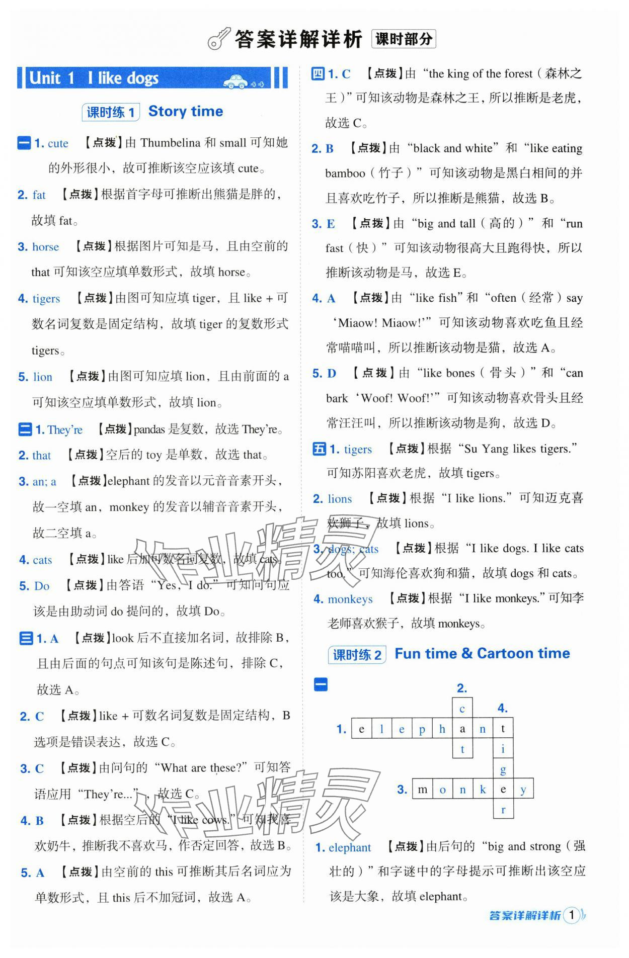 2024年綜合應用創(chuàng)新題典中點四年級英語上冊譯林版 第1頁