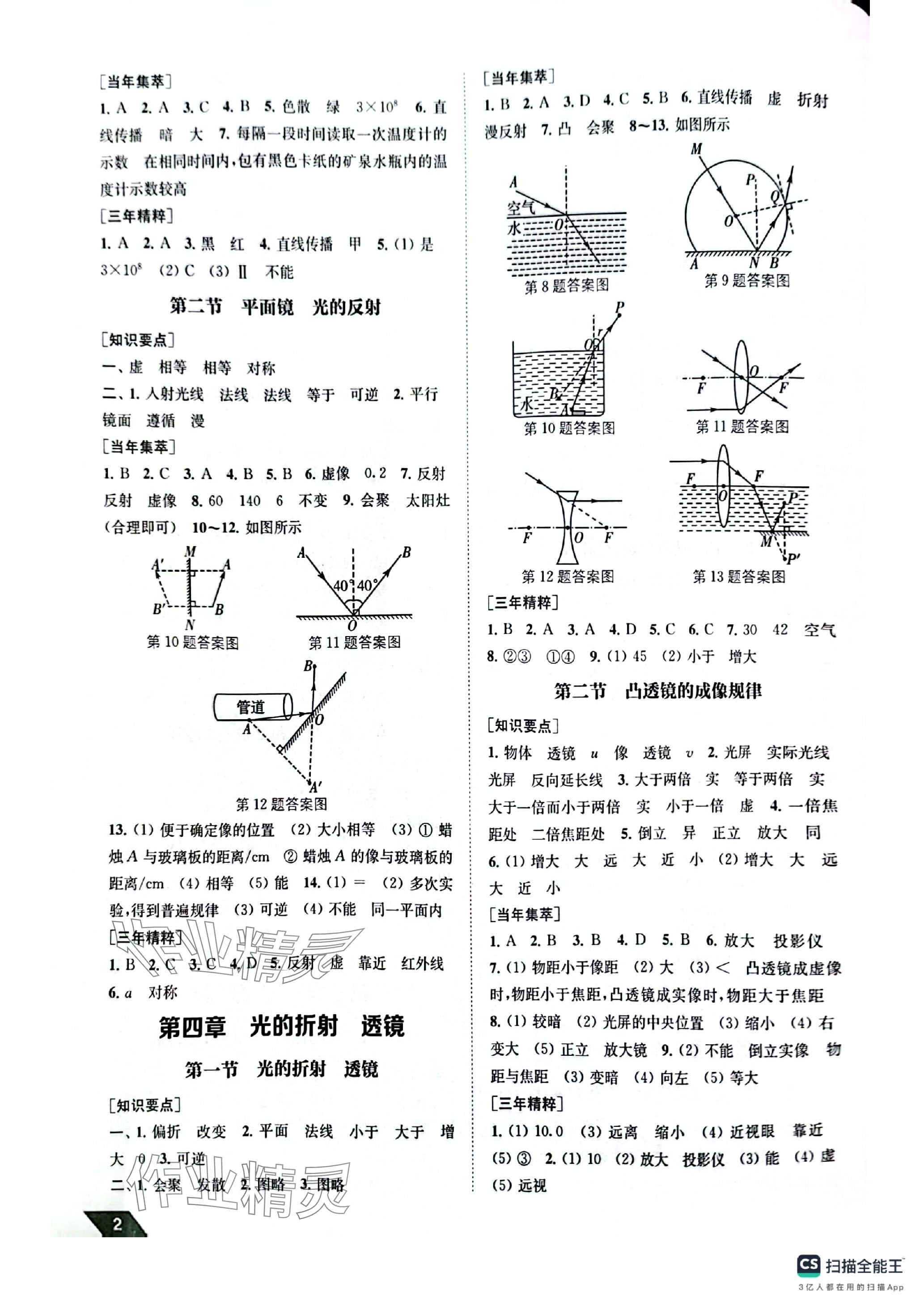 2024年創新優化中考總復習物理 參考答案第2頁