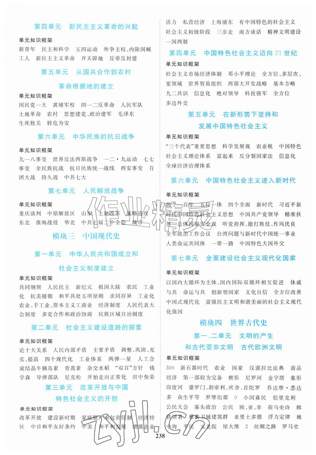 2026年初中总复习手册浙江教育出版社历史&nbsp;第2页