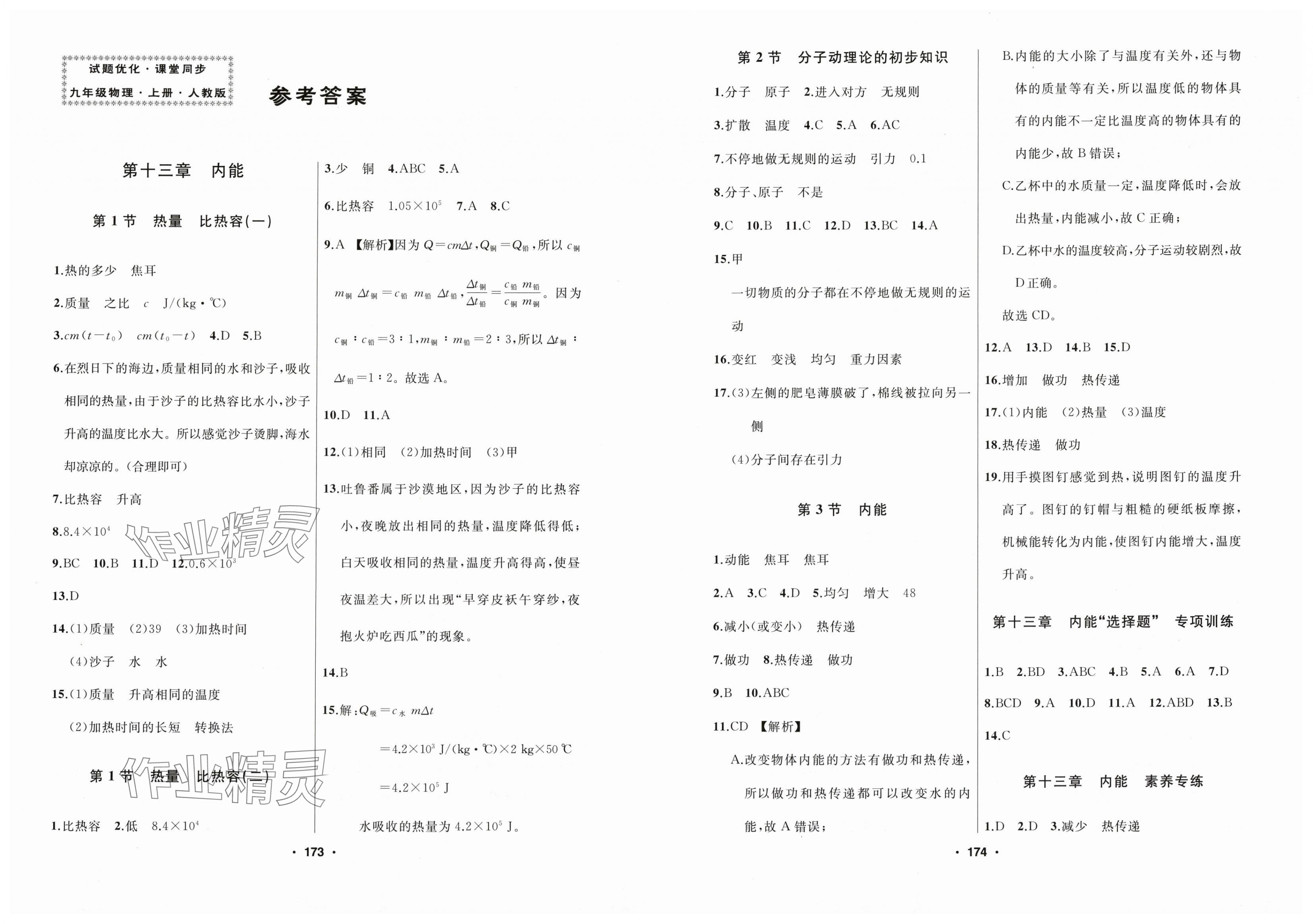 2025年试题优化课堂同步九年级物理上册人教版 第1页