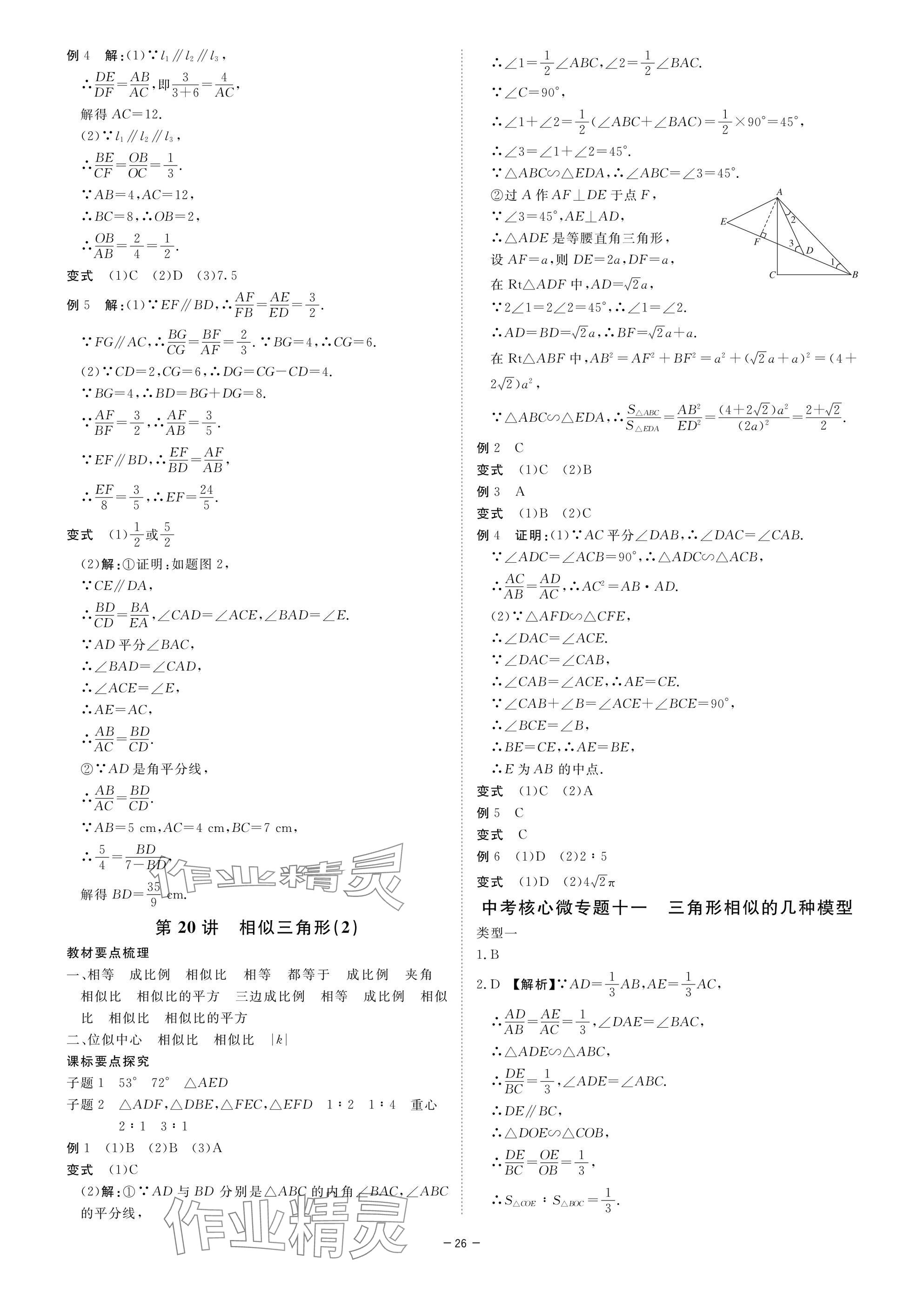 2025年精彩三年中考数学浙江专版 参考答案第26页