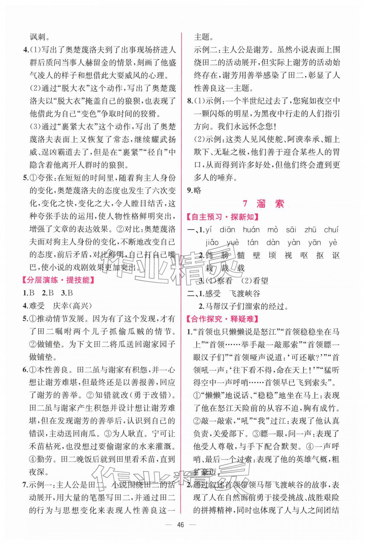 2026年課時練人民教育出版社九年級語文下冊人教版&nbsp;第6頁