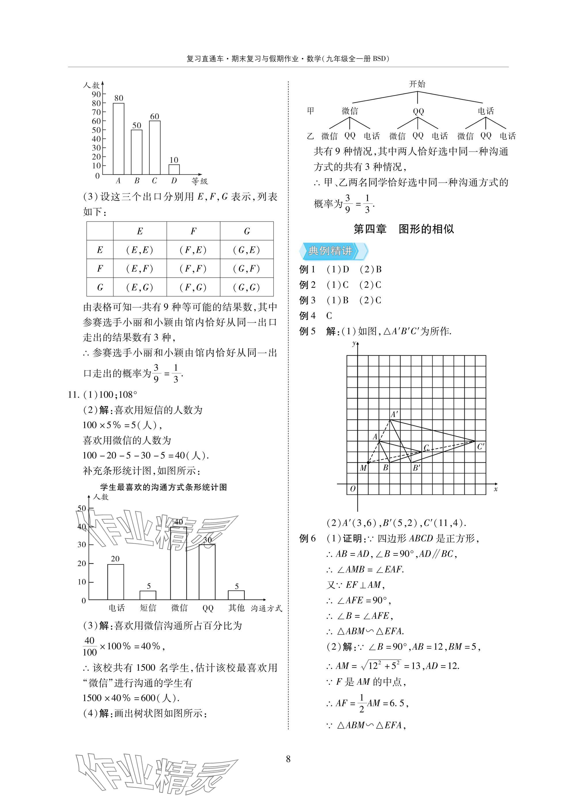 2025年復(fù)習(xí)直通車(chē)期末復(fù)習(xí)與假期作業(yè)九年級(jí)數(shù)學(xué)北師大版 參考答案第8頁(yè)