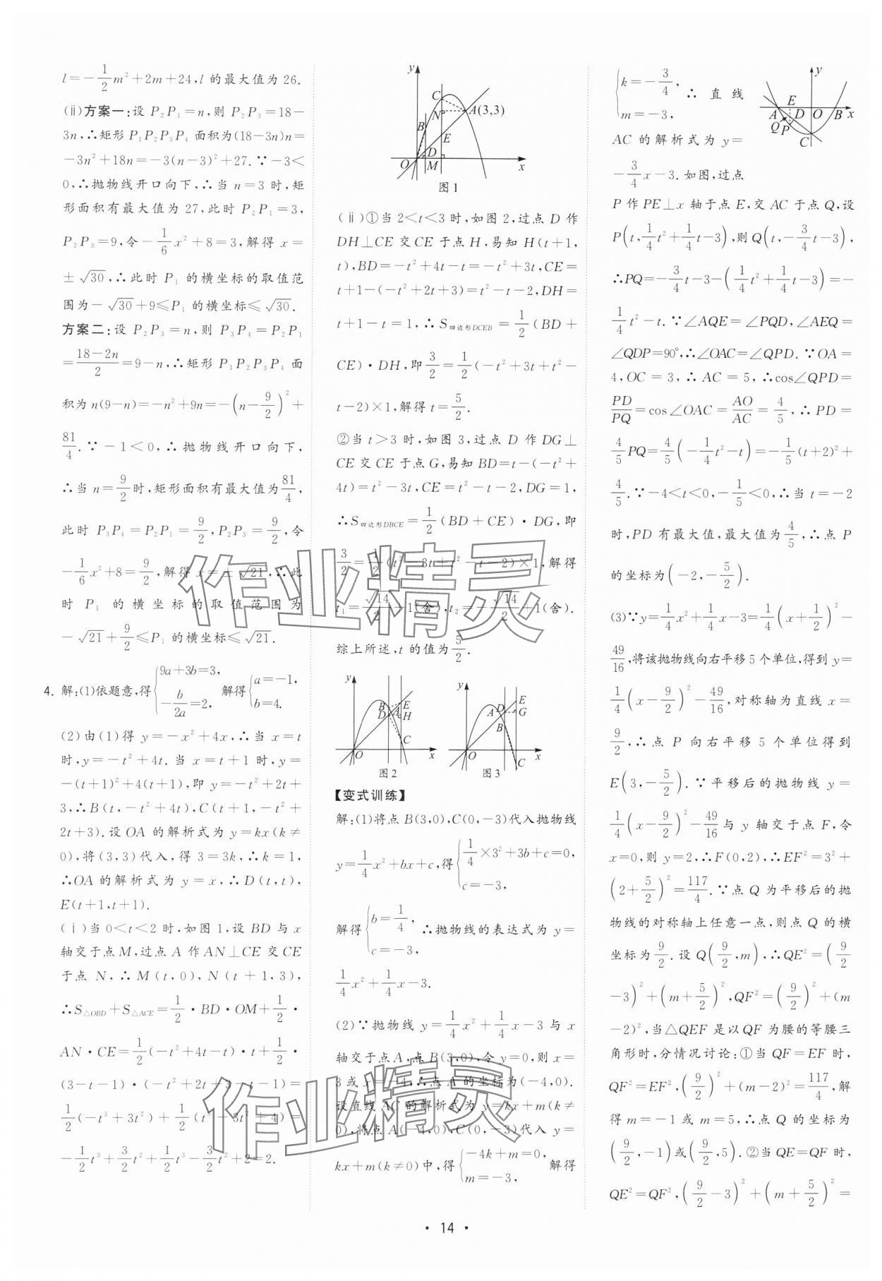 2025年决胜中考初中全程复习数学安徽专版 参考答案第14页