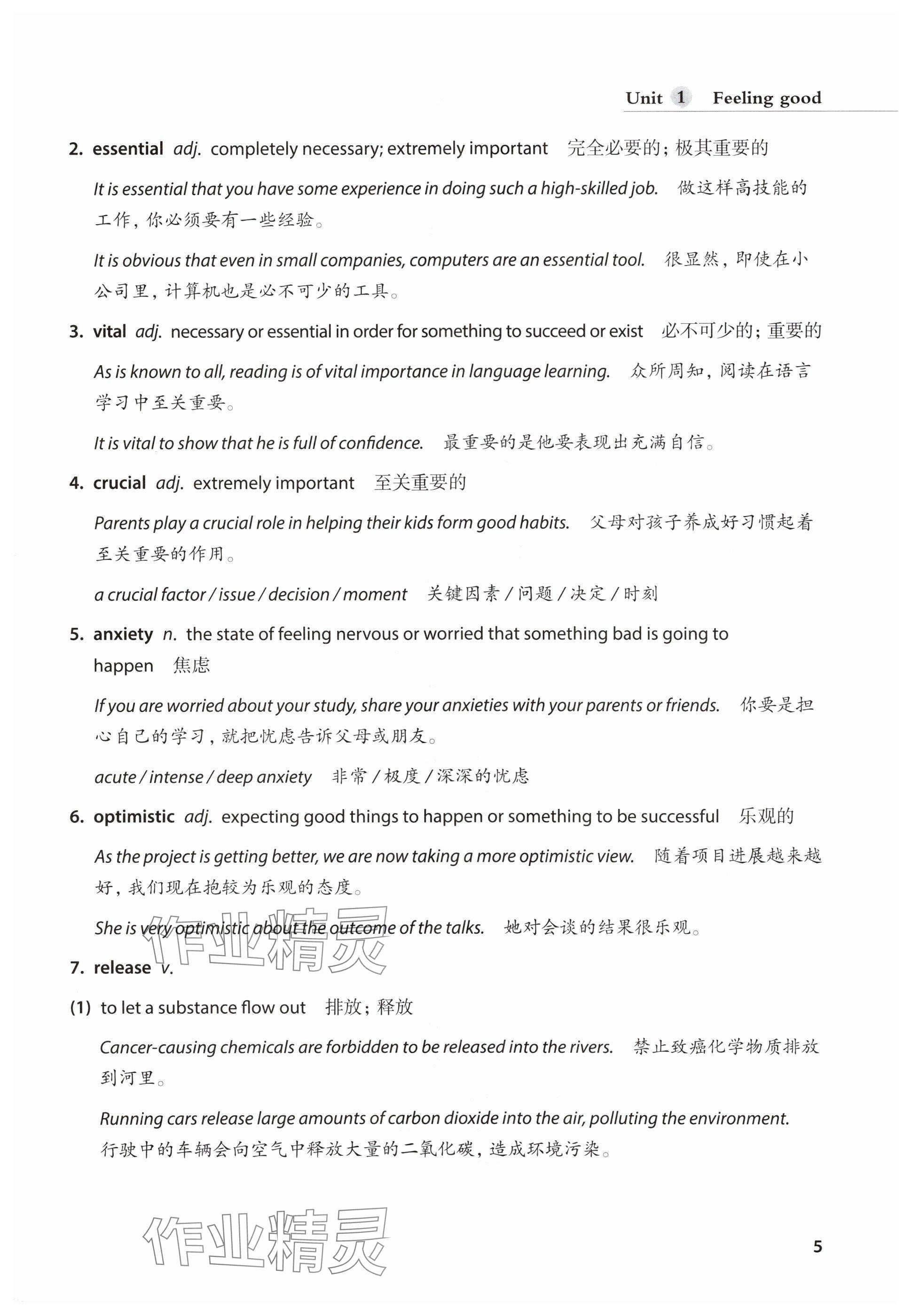 2025年教材課本高中英語選擇性必修第一冊滬教版 參考答案第5頁