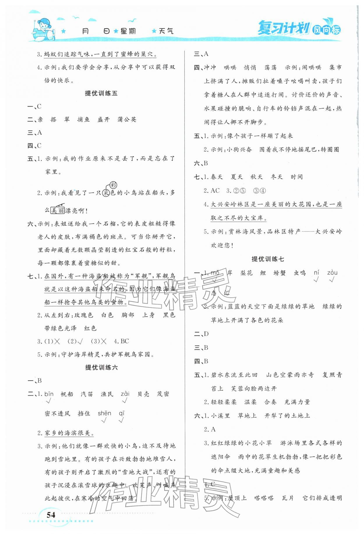 2026年復(fù)習(xí)計劃風(fēng)向標(biāo)寒三年級語文人教版&nbsp;第2頁